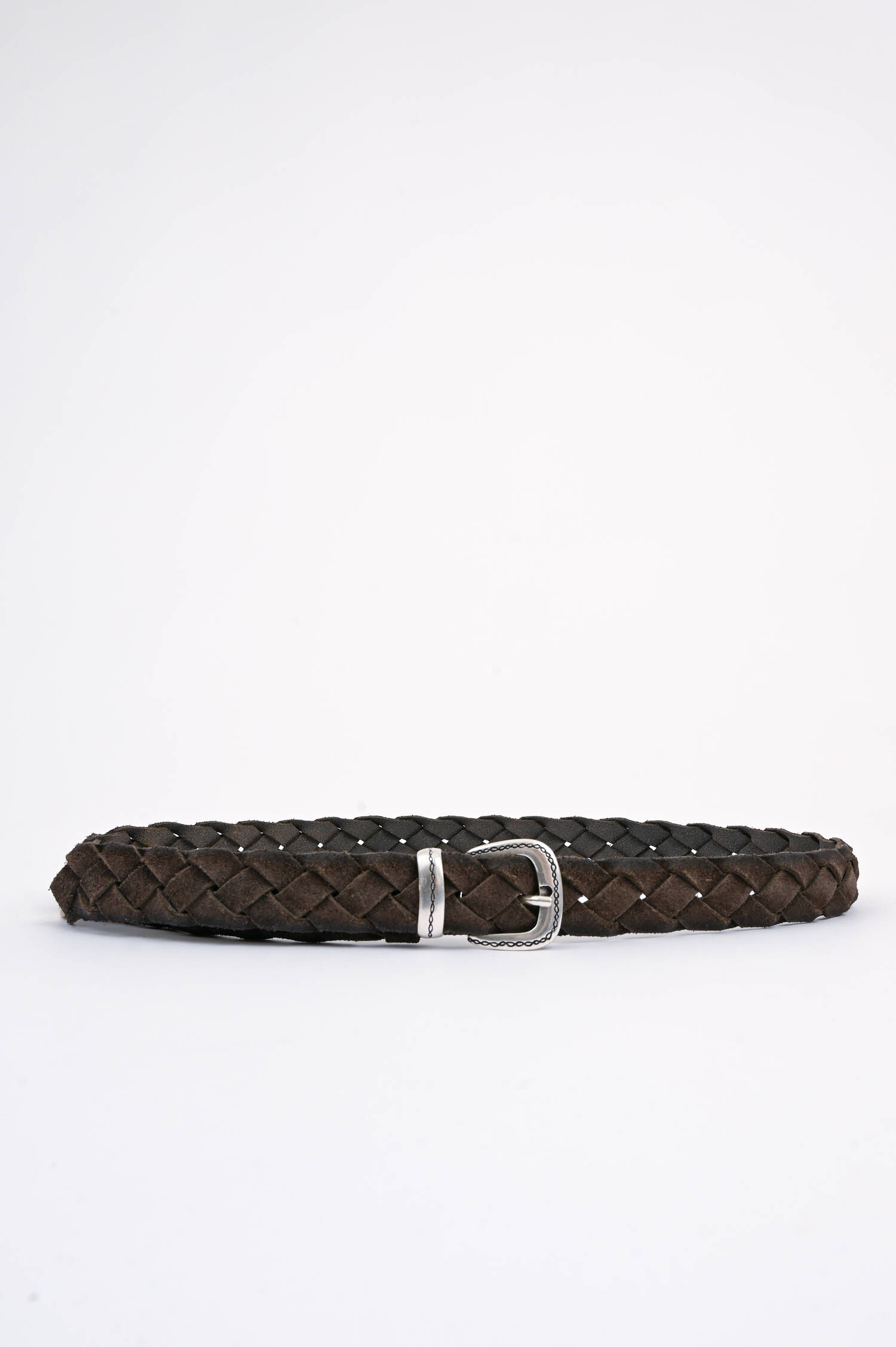Gürtel aus geflochtenem Leder in Dunkelbraun