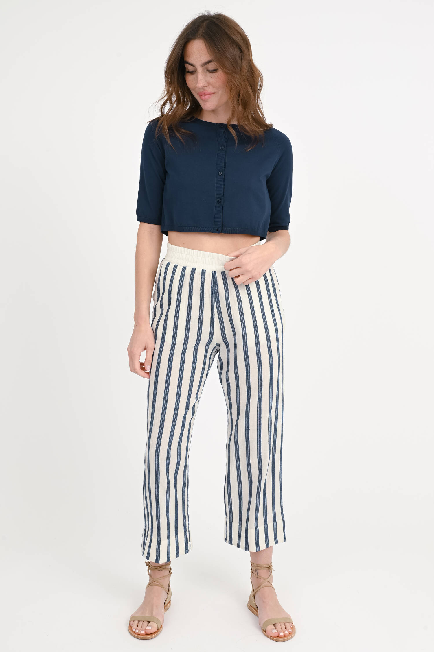 Cropped Cardigan PAM in Ultramarine