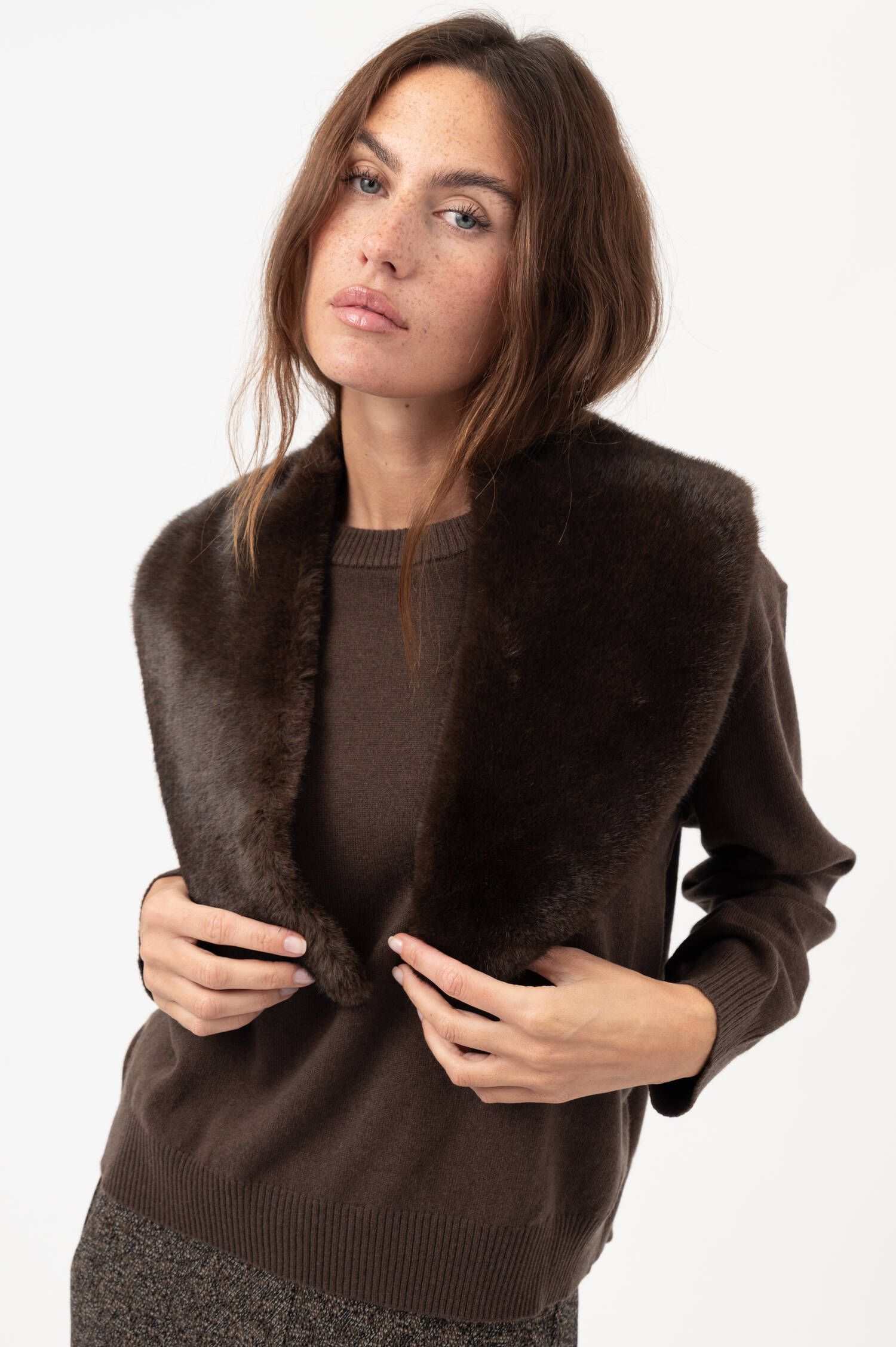 Faux-Fur-Schal in Braun Faux-Fur-Schal in Braun