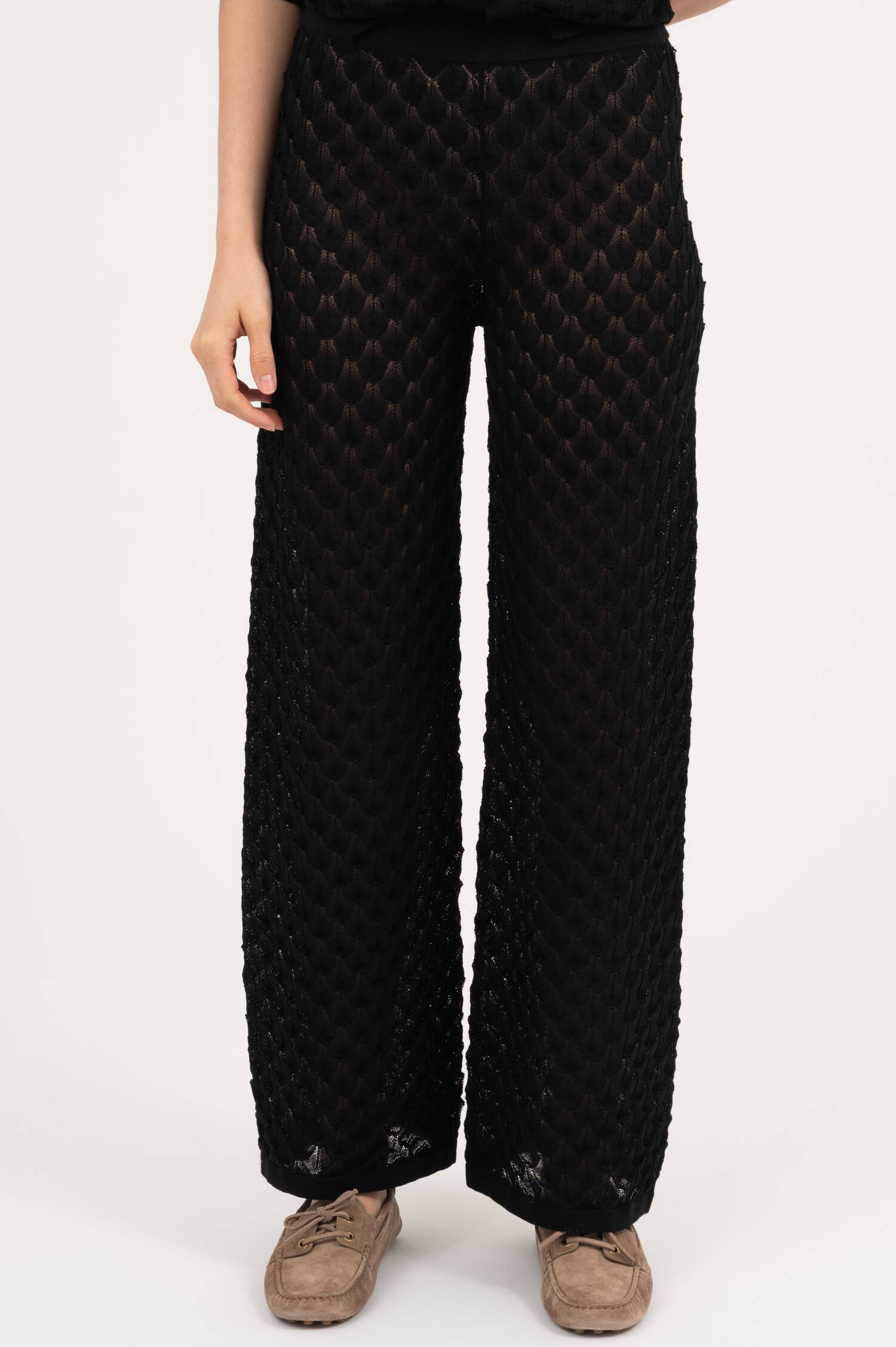 Strickschlupfhose ALLISSA in Schwarz