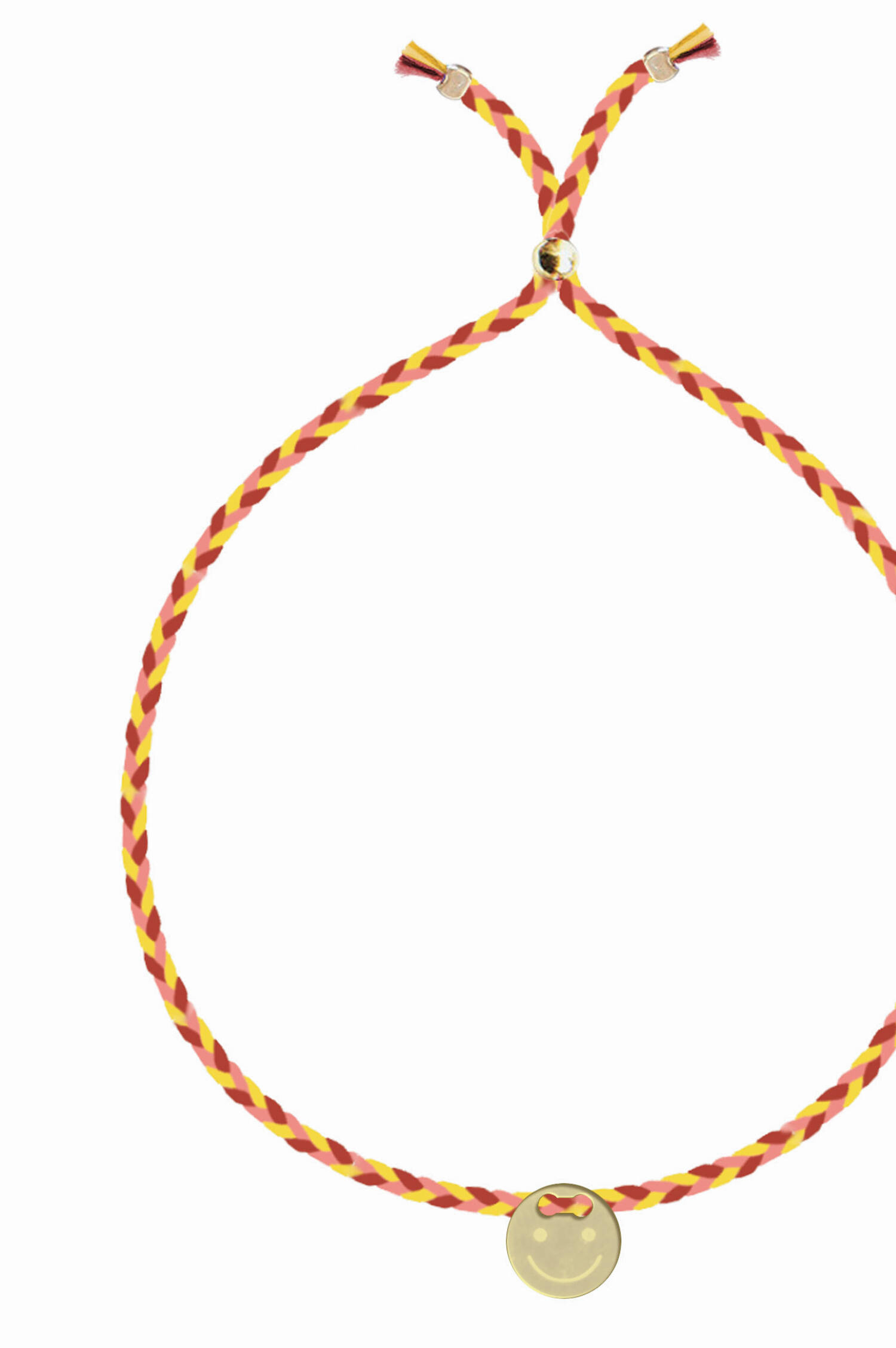 STORY OF MY LIFE Armband HAPPY FACE in Pink/Gelb STORY OF MY LIFE Armband HAPPY FACE in Pink/Gelb