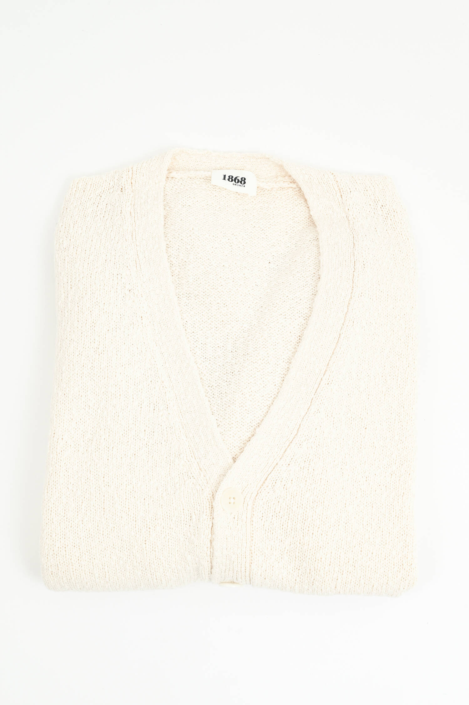 Strickweste aus Baumwolle in Creme