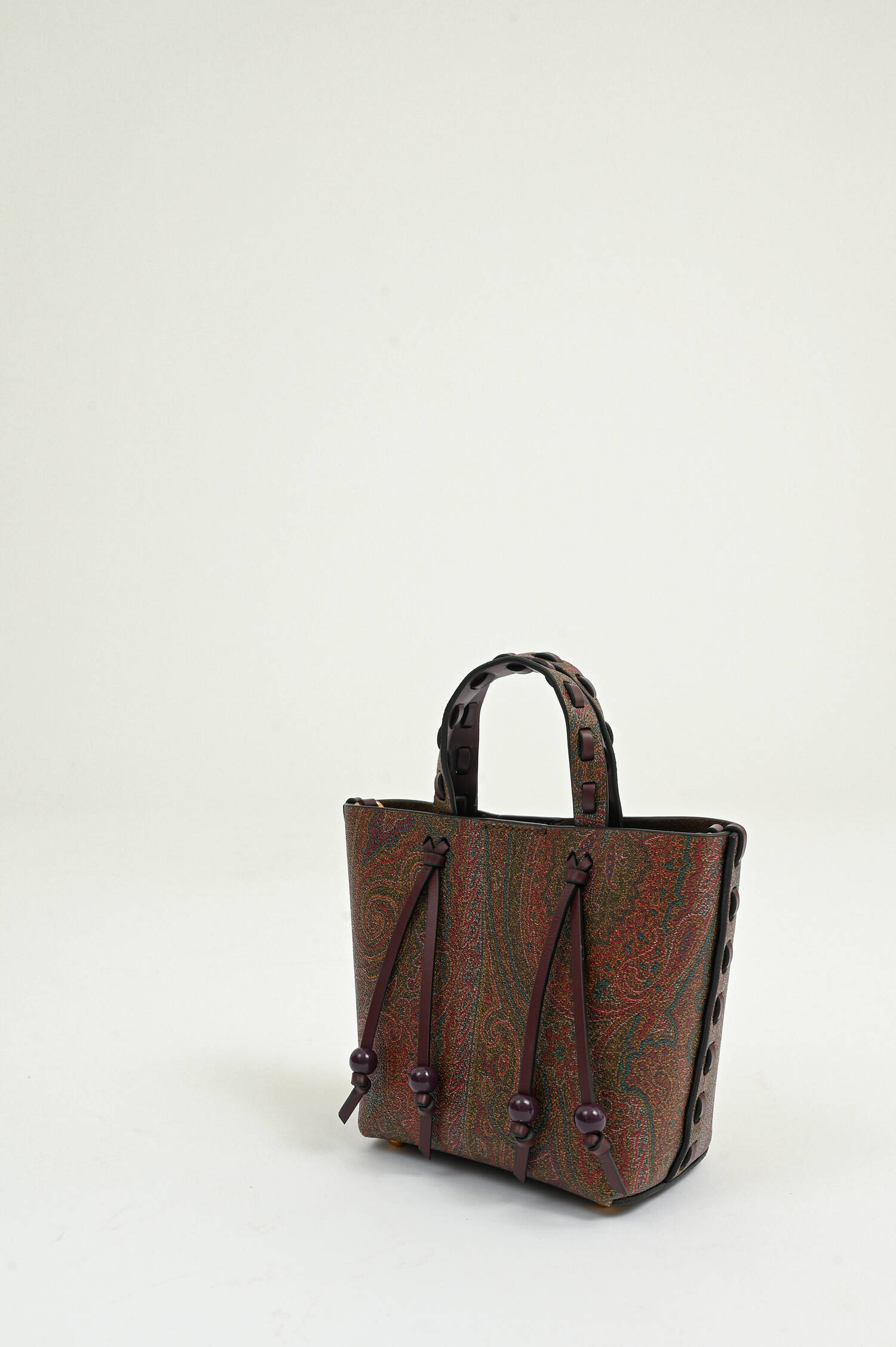 Mini-Shopper mit Paisley-Muster in Braun Mini-Shopper mit Paisley-Muster in Braun