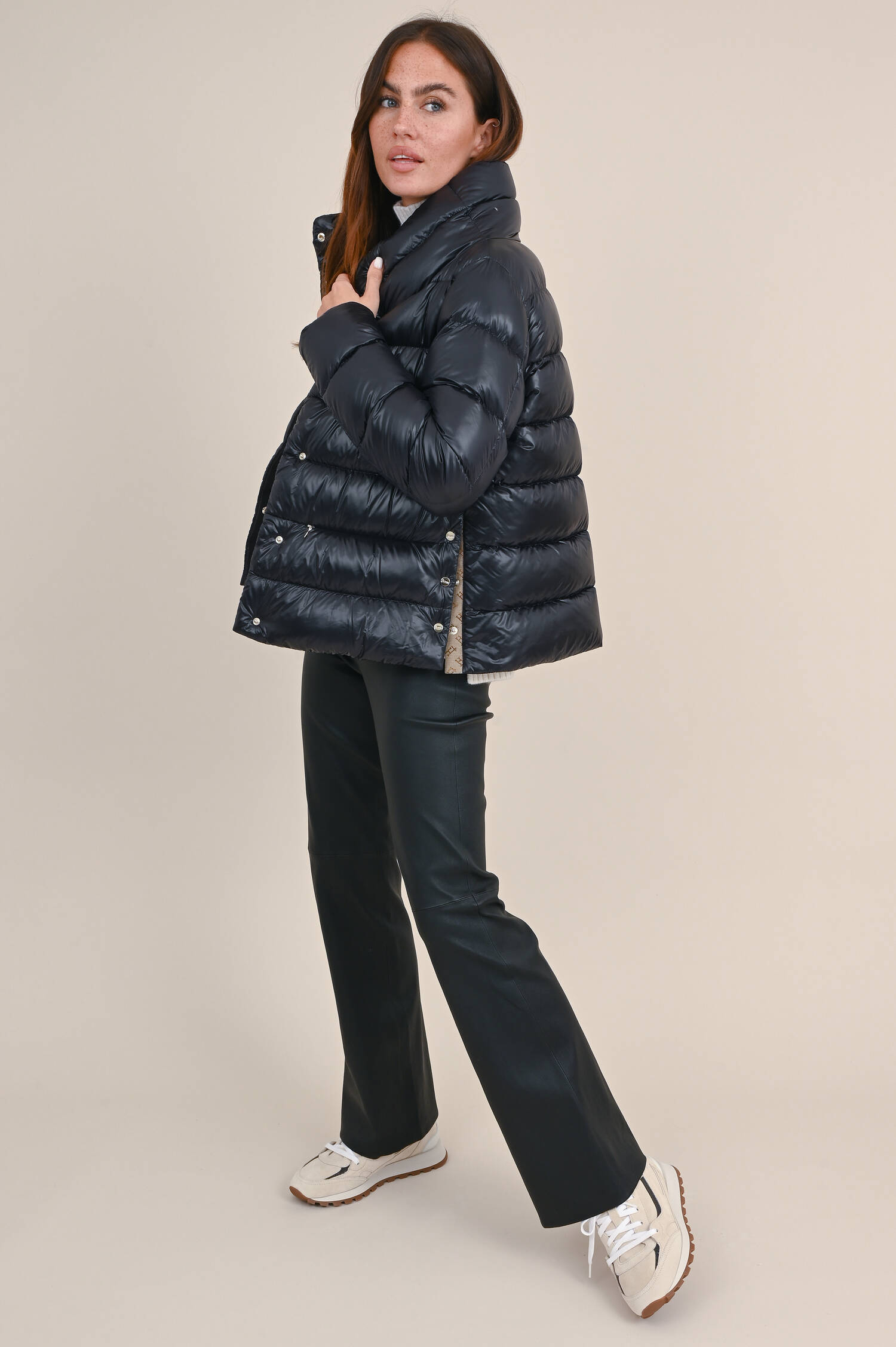 Gesteppte Daunenjacke in Schwarz Gesteppte Daunenjacke in Schwarz