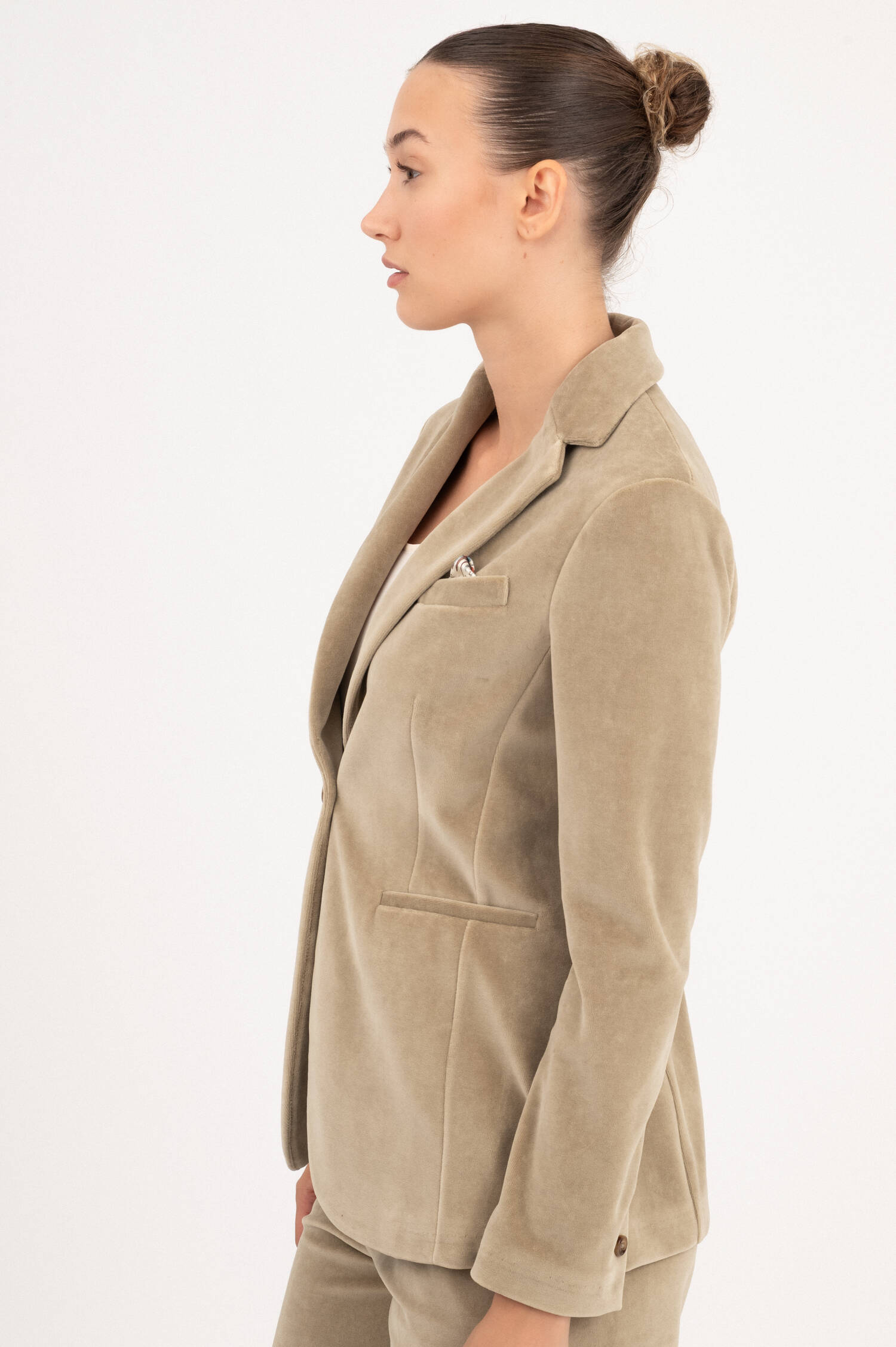 Samtblazer in Beige Samtblazer in Beige