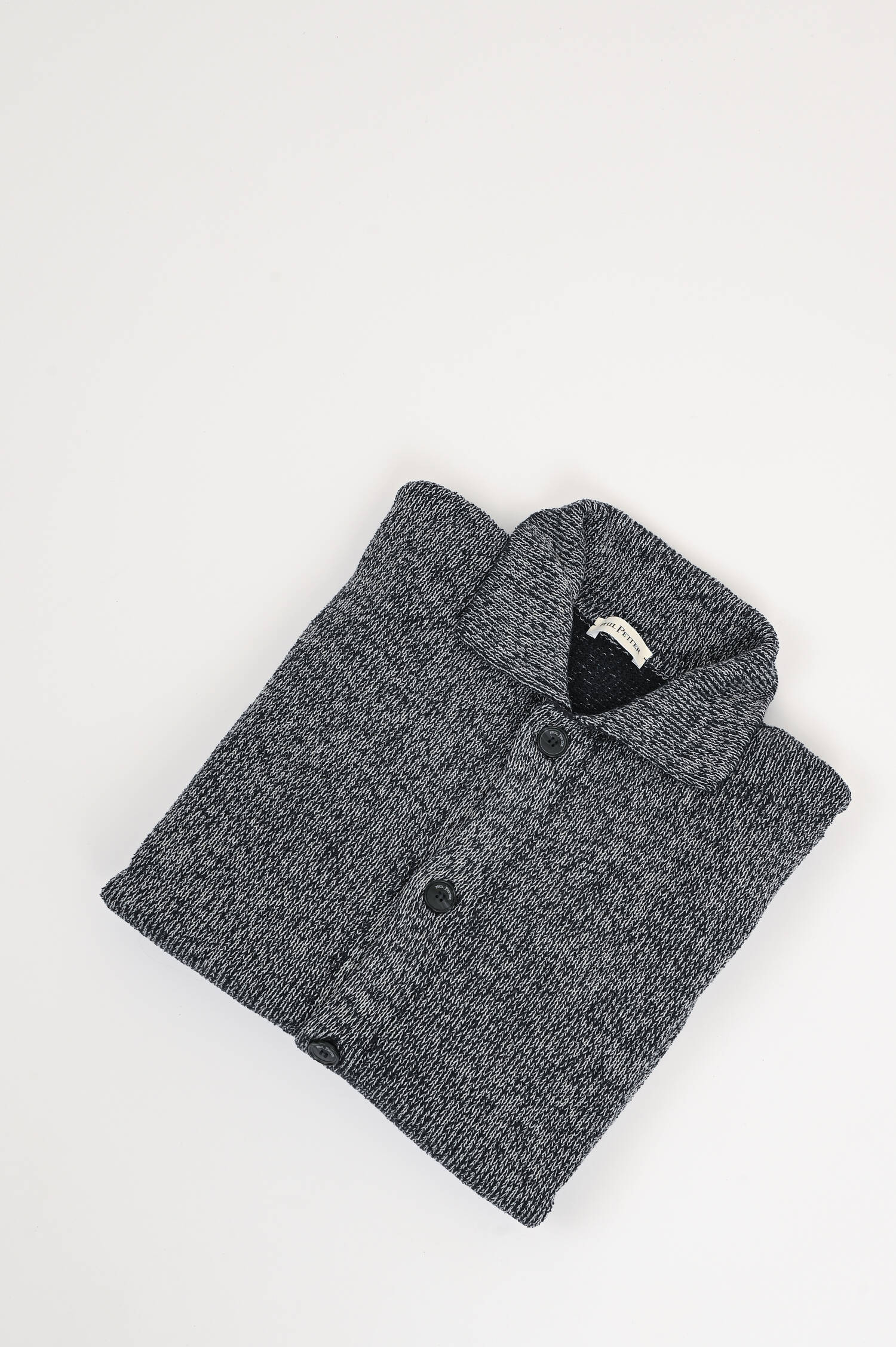 College Strickjacke in Dunkelblau/Grau