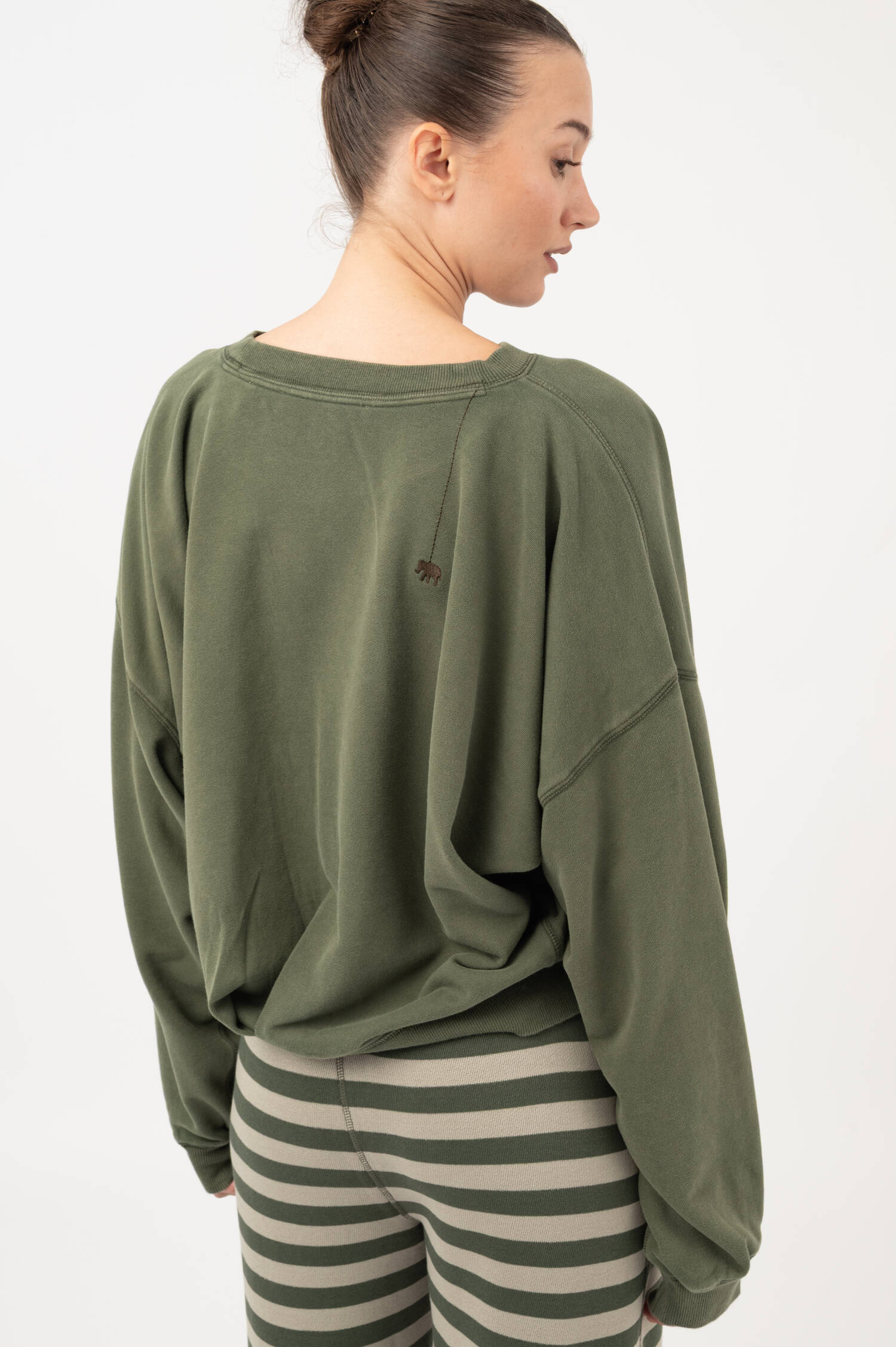 Sweater aus Bio-Baumwollmix in Grün Sweater aus Bio-Baumwollmix in Grün