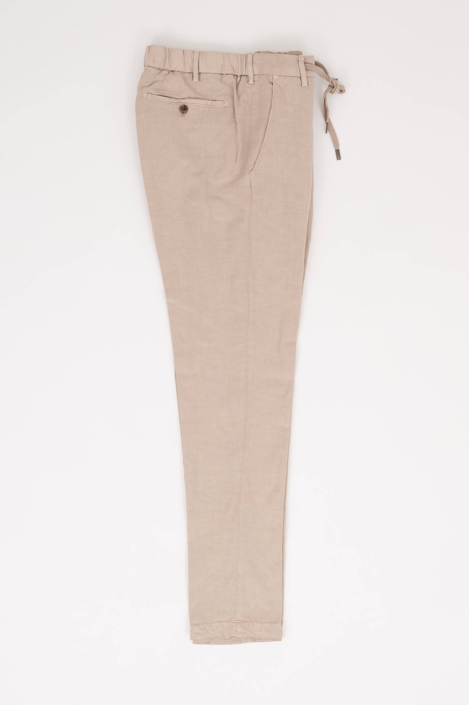 Chino mit Kordelzug in Beige