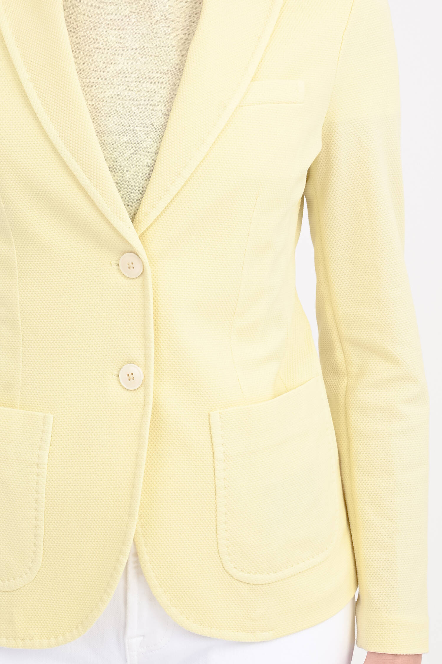 Taillierter Blazer mit Struktur in Light Lemon