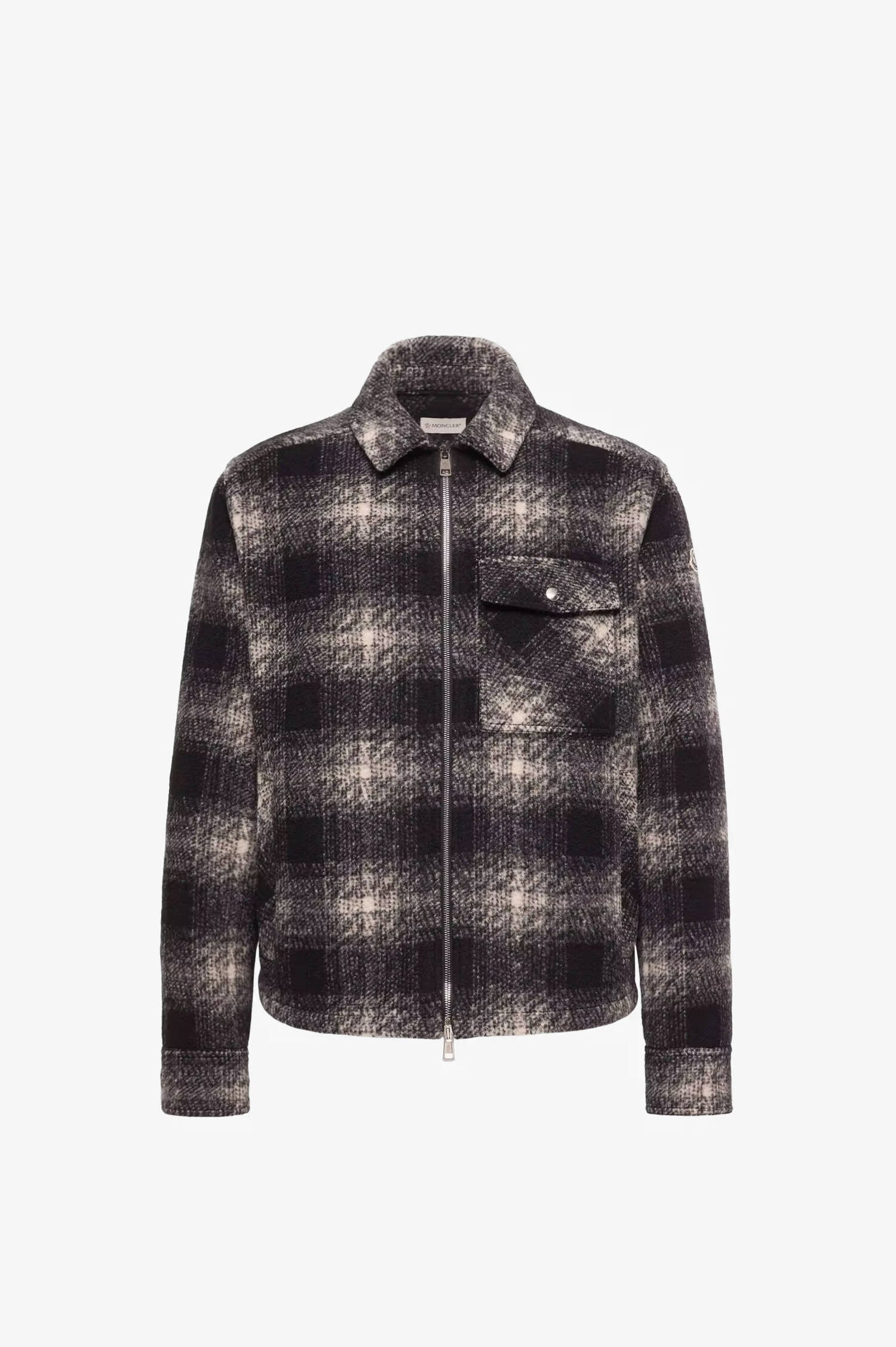 Kariertes Overshirt in Schwarz/Grau
