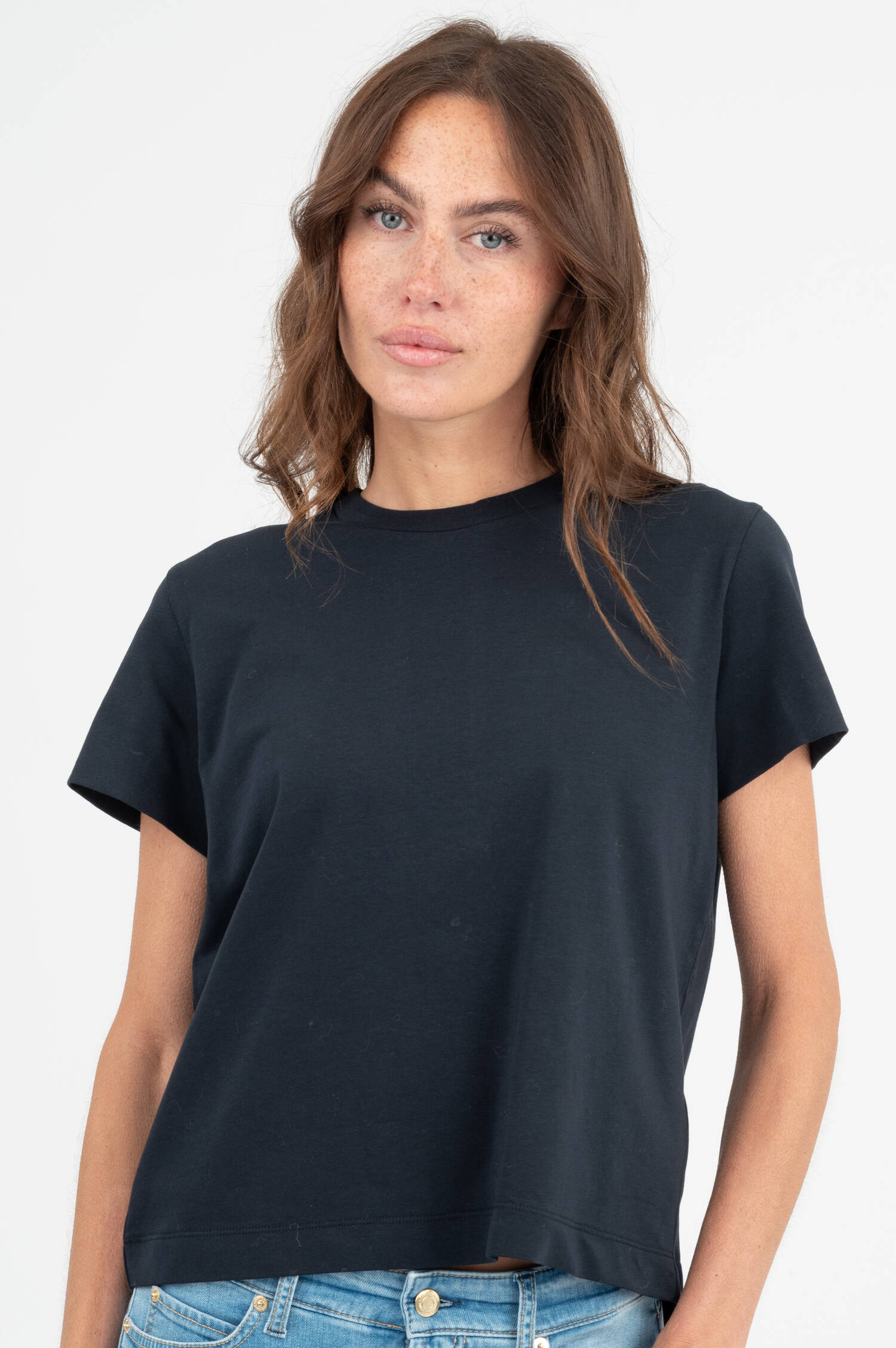 T-Shirt mit Feder-Details in Navy T-Shirt mit Feder-Details in Navy