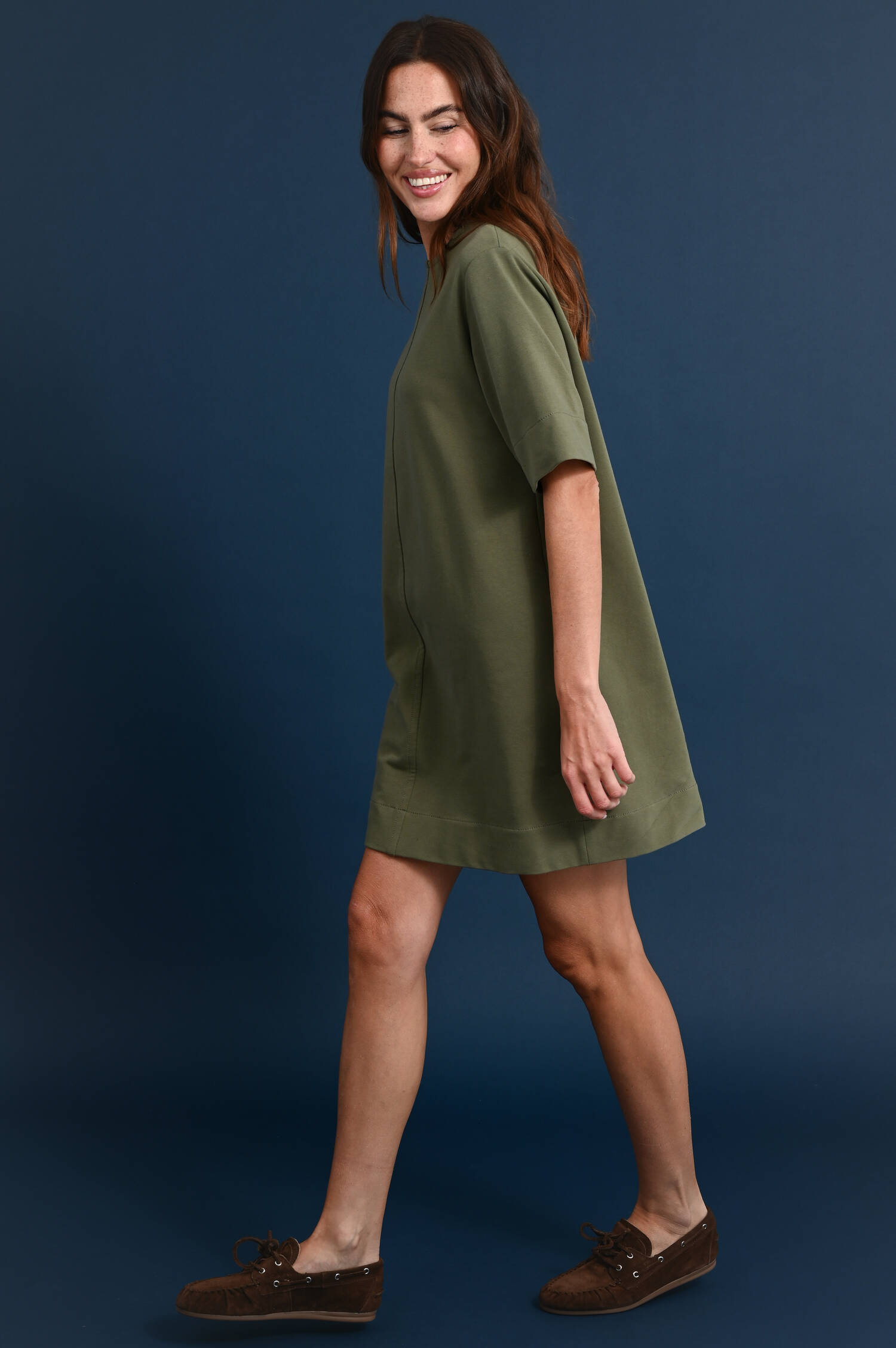 Fleecekleid in Basilgrün Fleecekleid in Basilgrün