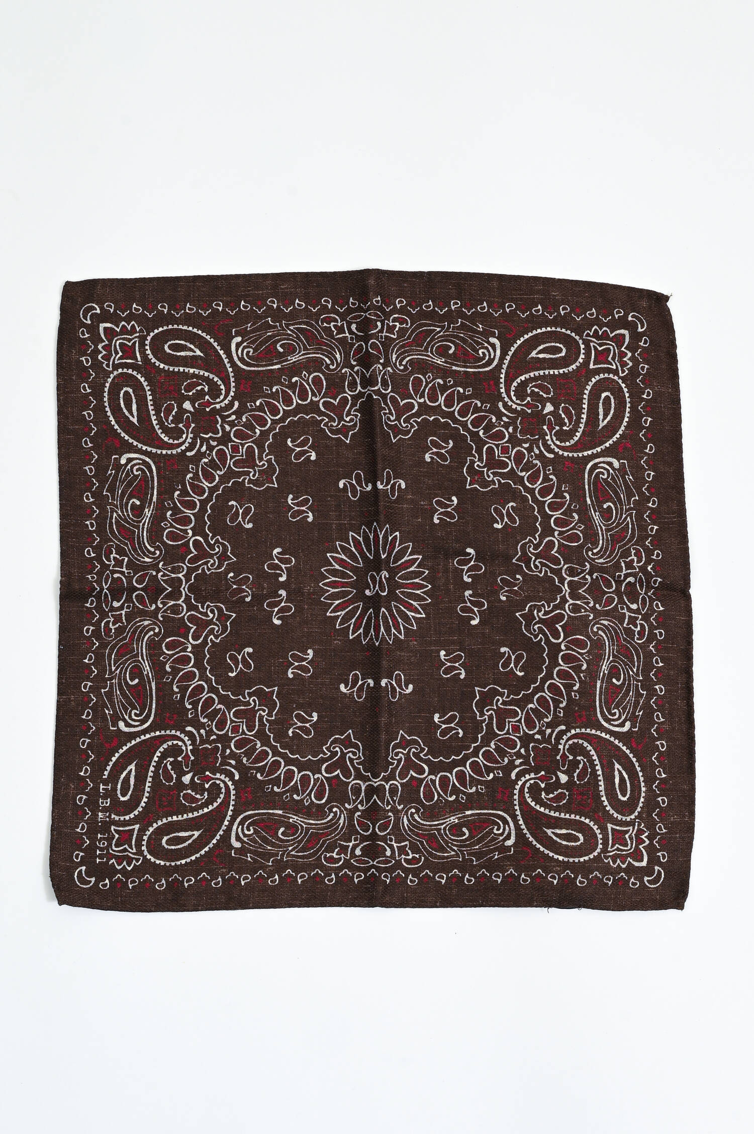 Einstecktuch aus Seide in Braun gemustert