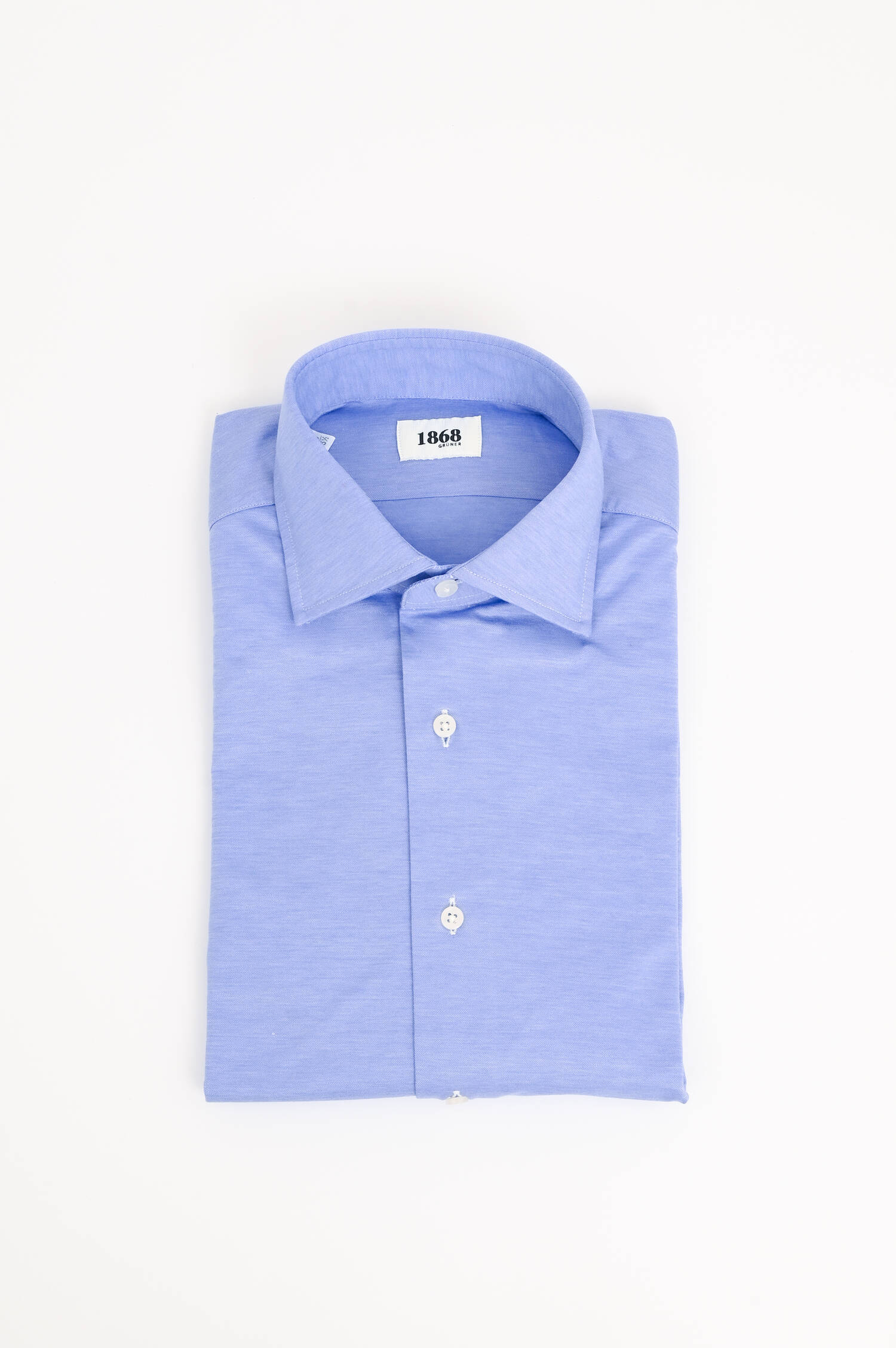 Hemd aus Baumwolle in Hellblau-Melange