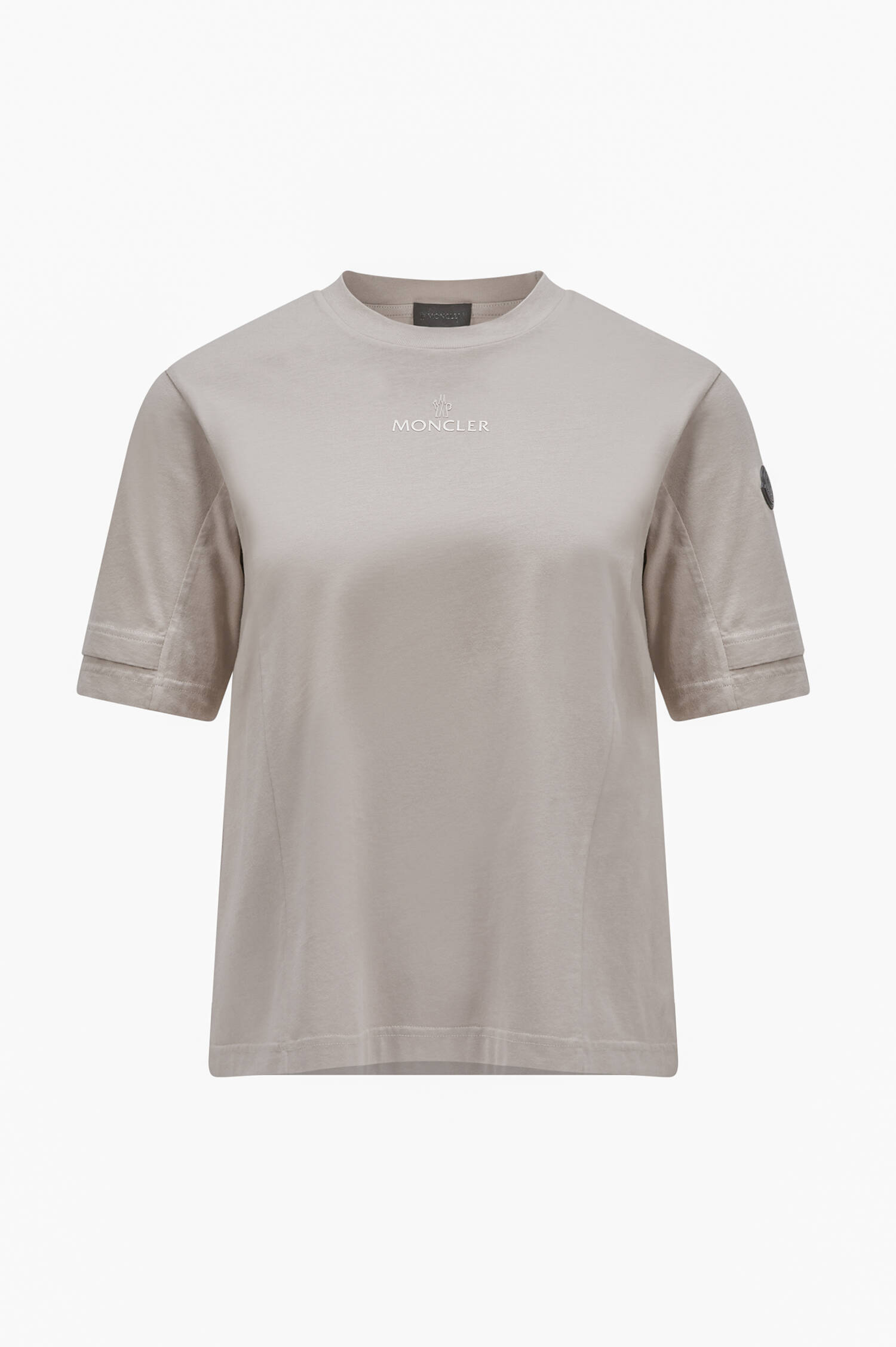 T-Shirt in hellem Graugrün