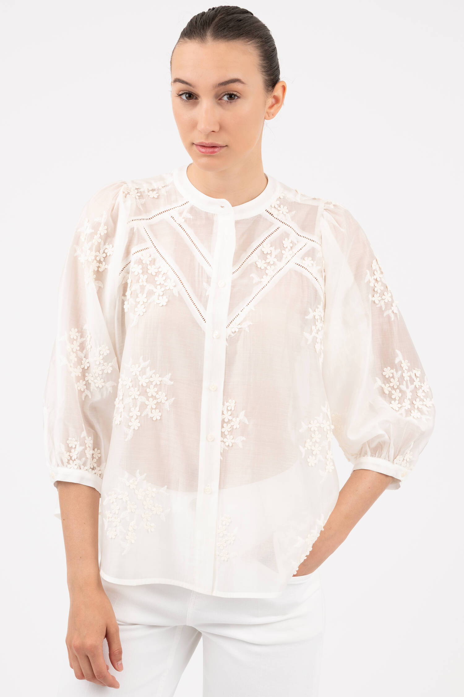 Bluse FAVIOLA FANCY in Weiß