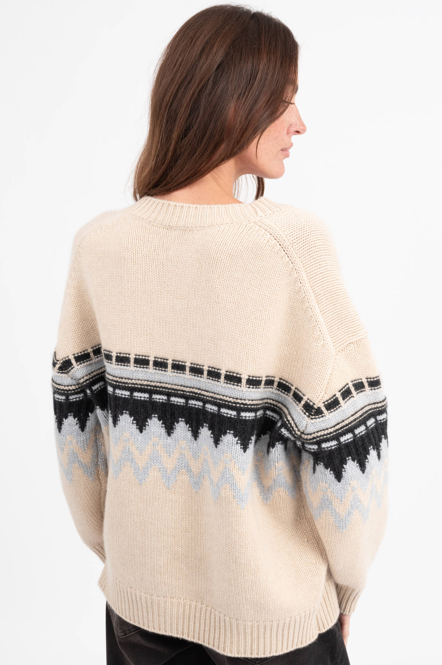Cardigan in Beige/Hellblau/Dunkelblau Cardigan in Beige/Hellblau/Dunkelblau