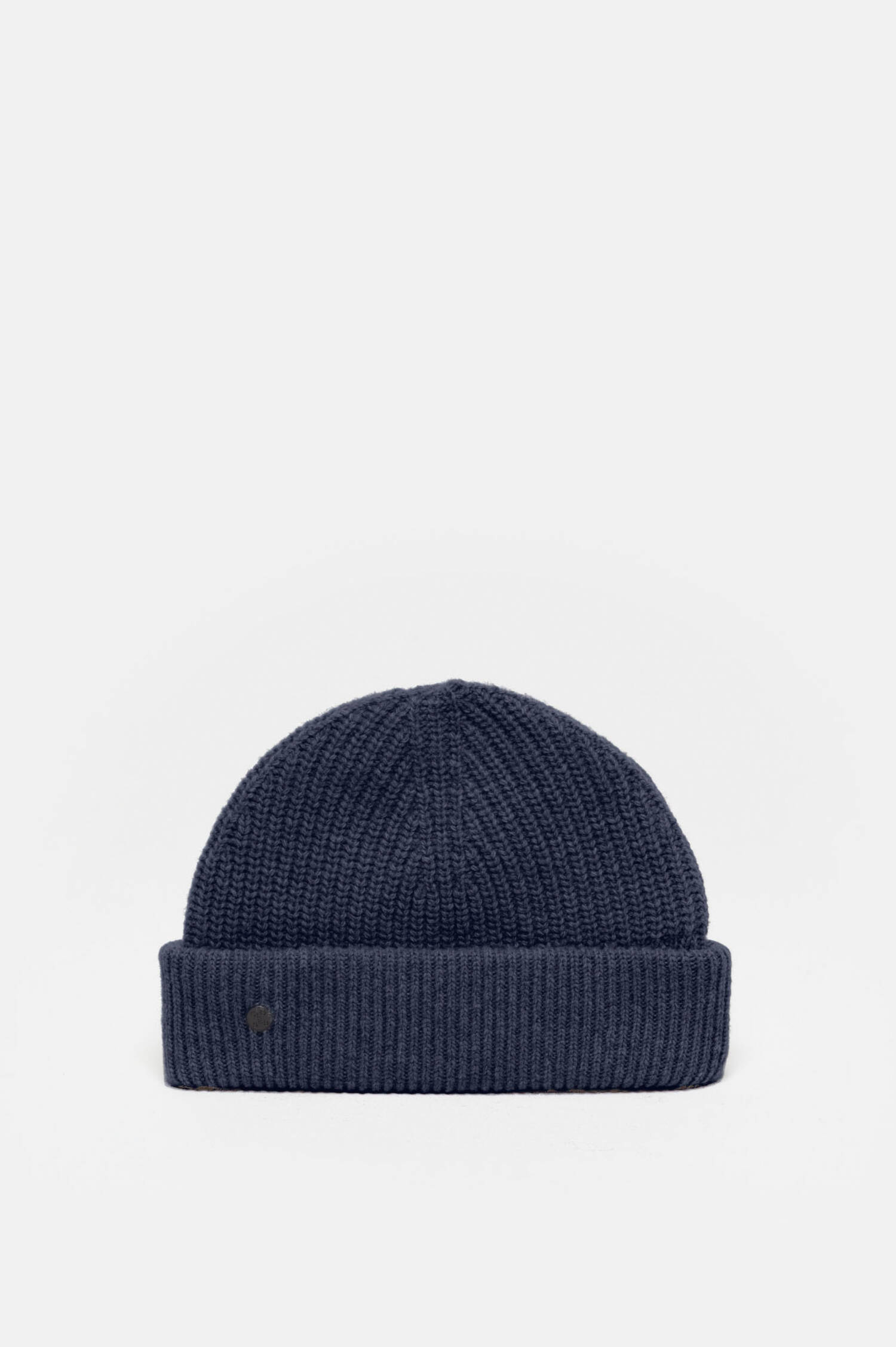 Beanie aus Wolle in Navy