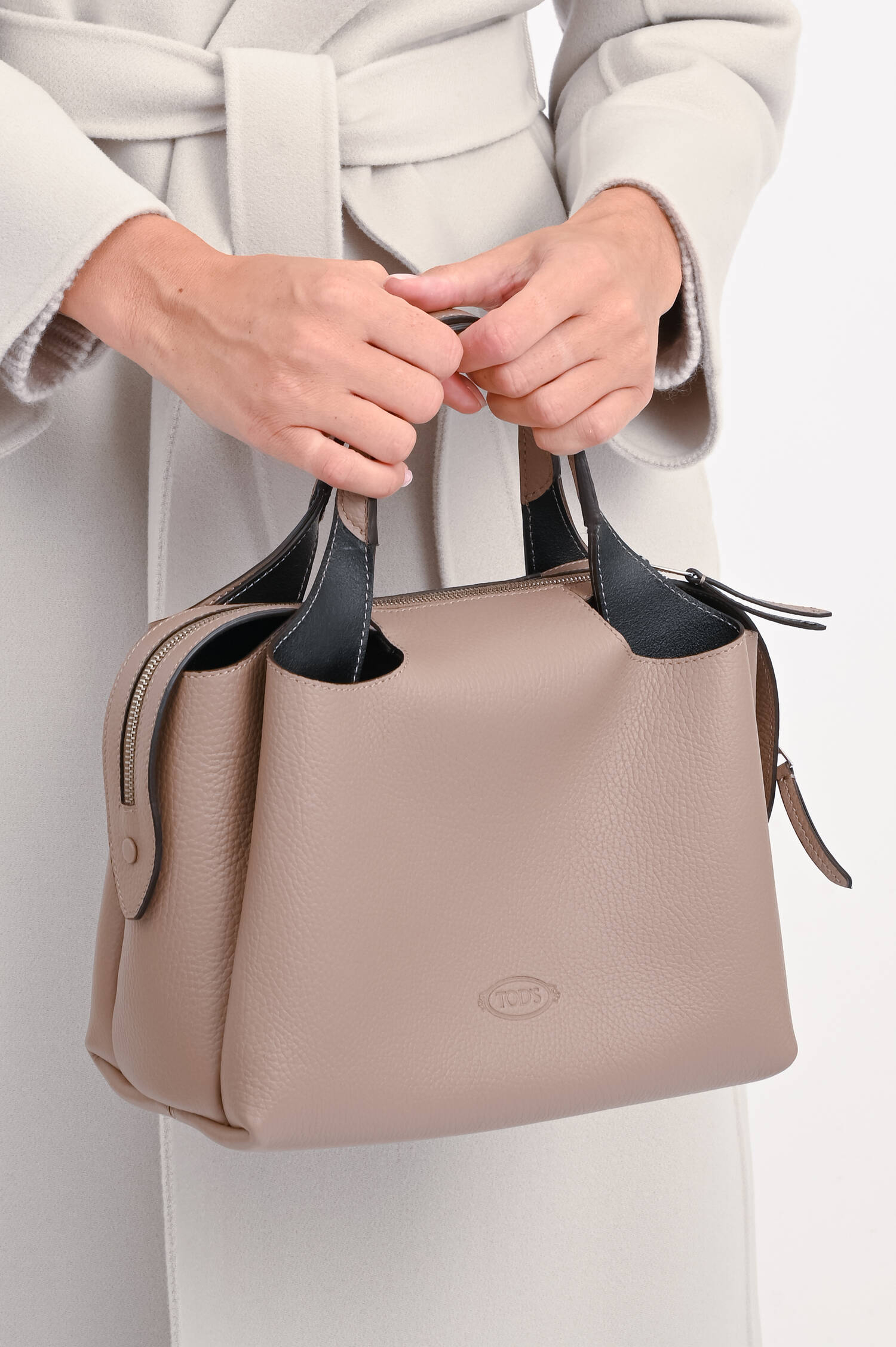 Tasche FLORIDA BAULETTO in Taupe/Schwarz