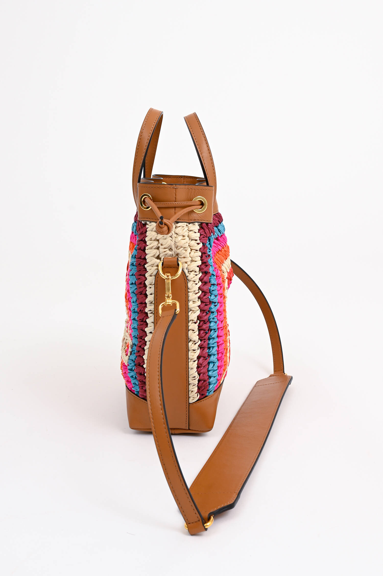 Beuteltasche RAFFIA in Multicolor