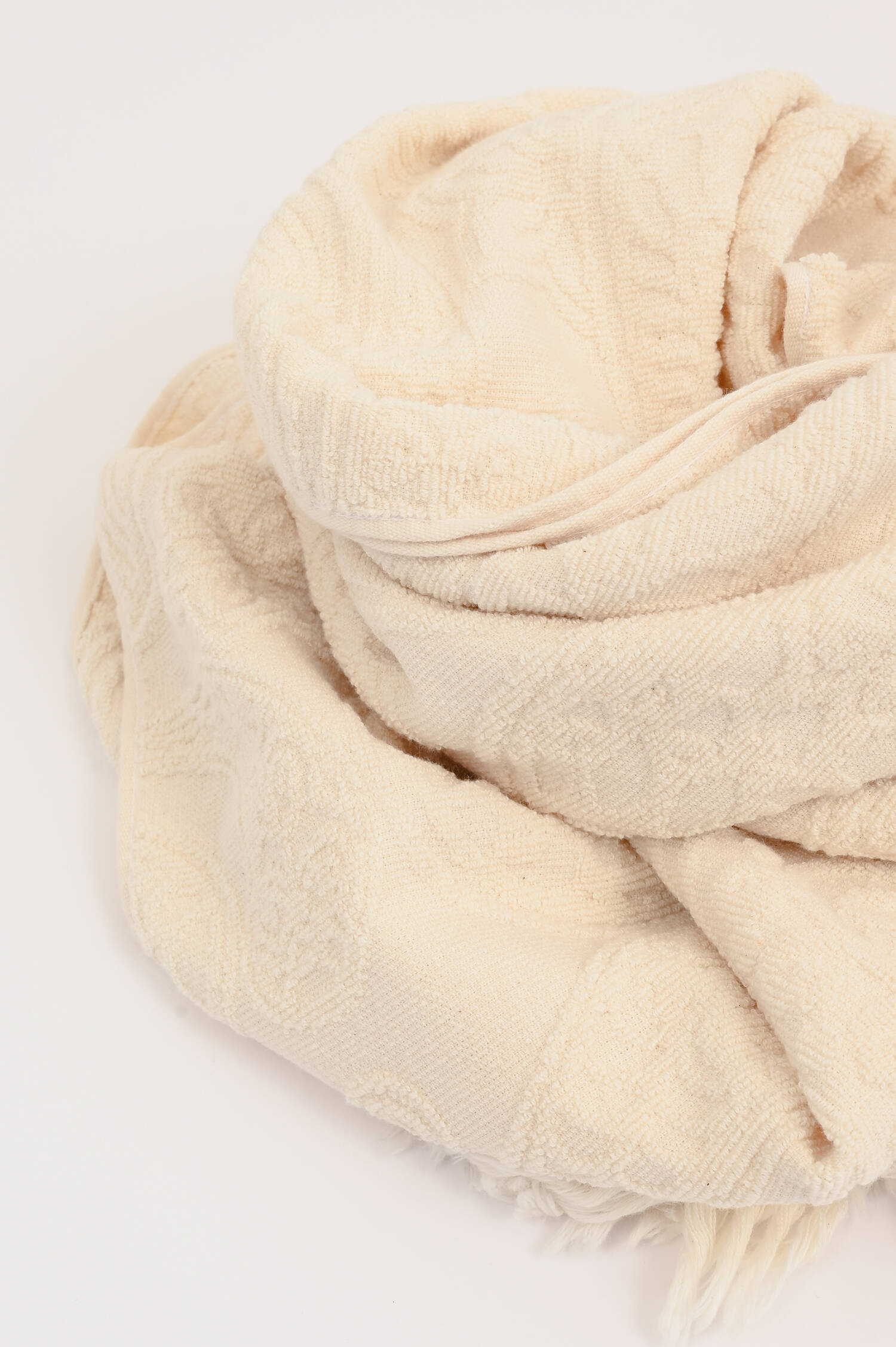 Strandtuch aus Frottee in Creme