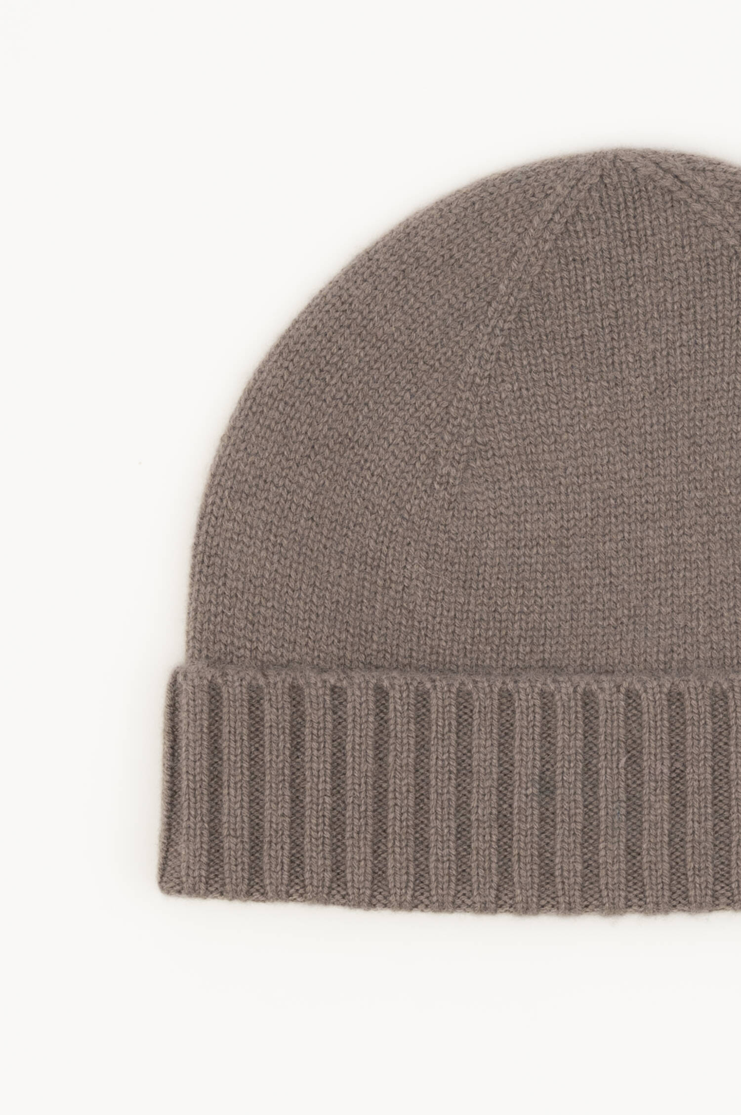 Cashmere-Beanie in Taupe