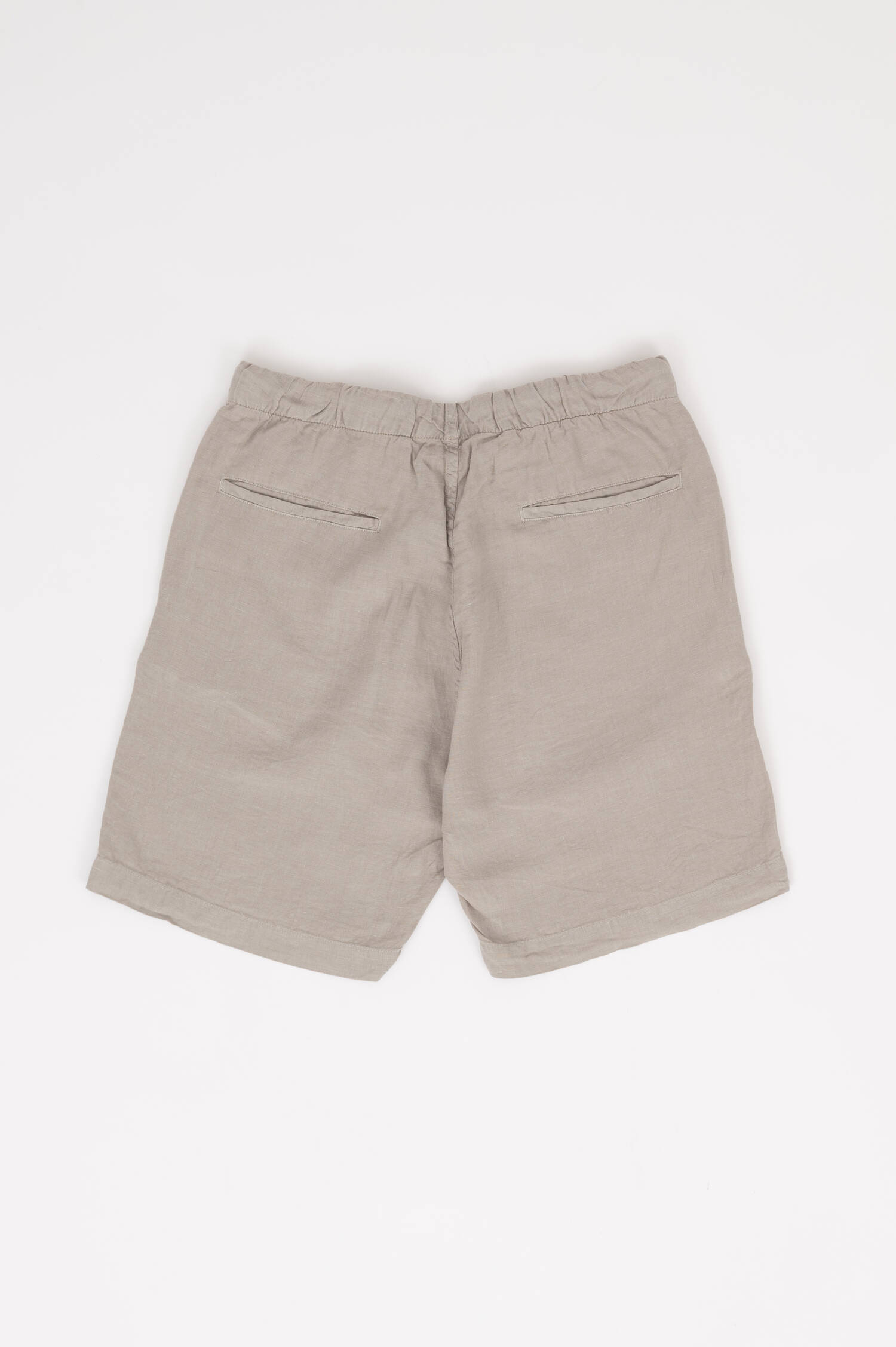 Leinen Bermuda in Khaki