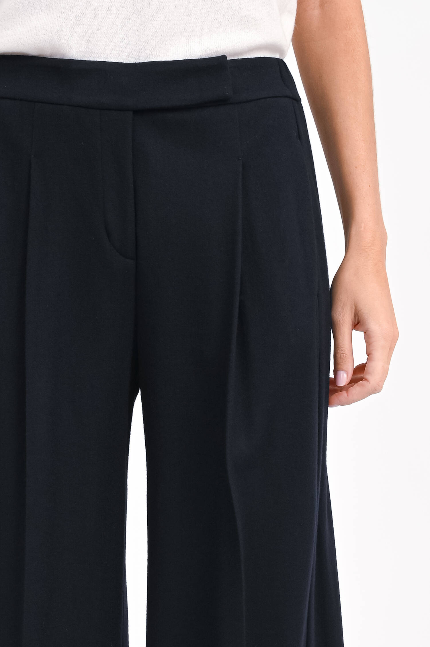 Hose aus reiner Wolle in Navy Hose aus reiner Wolle in Navy