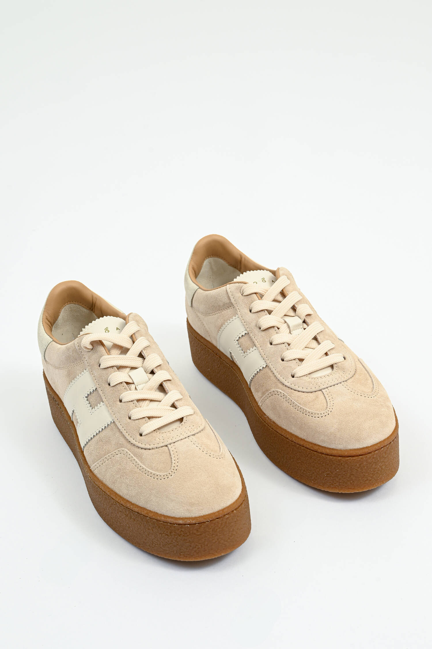 Sneaker LACE UP H681 in Hellbeige/Weiß