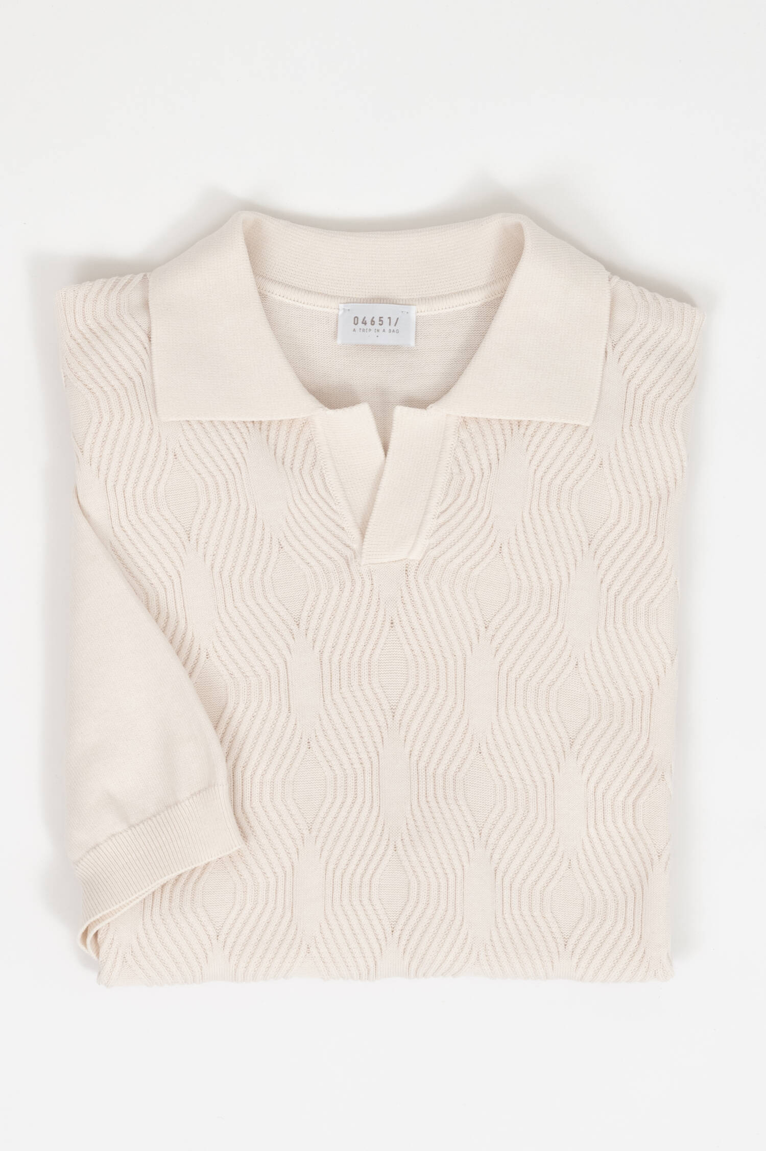 Poloshirt JACQUARD JOHNNY in Creme
