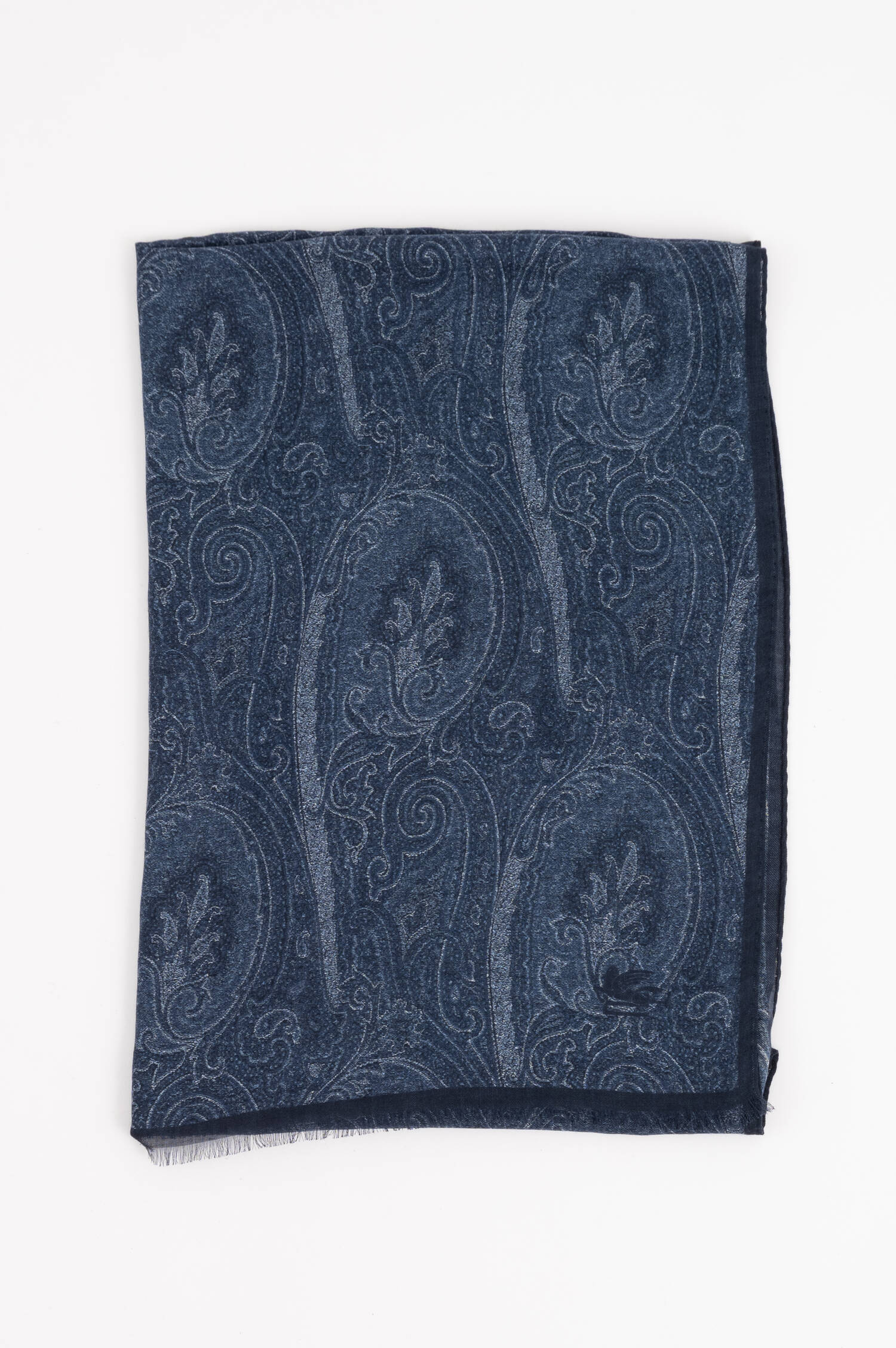 Schal mit Paisleymuster in Blau