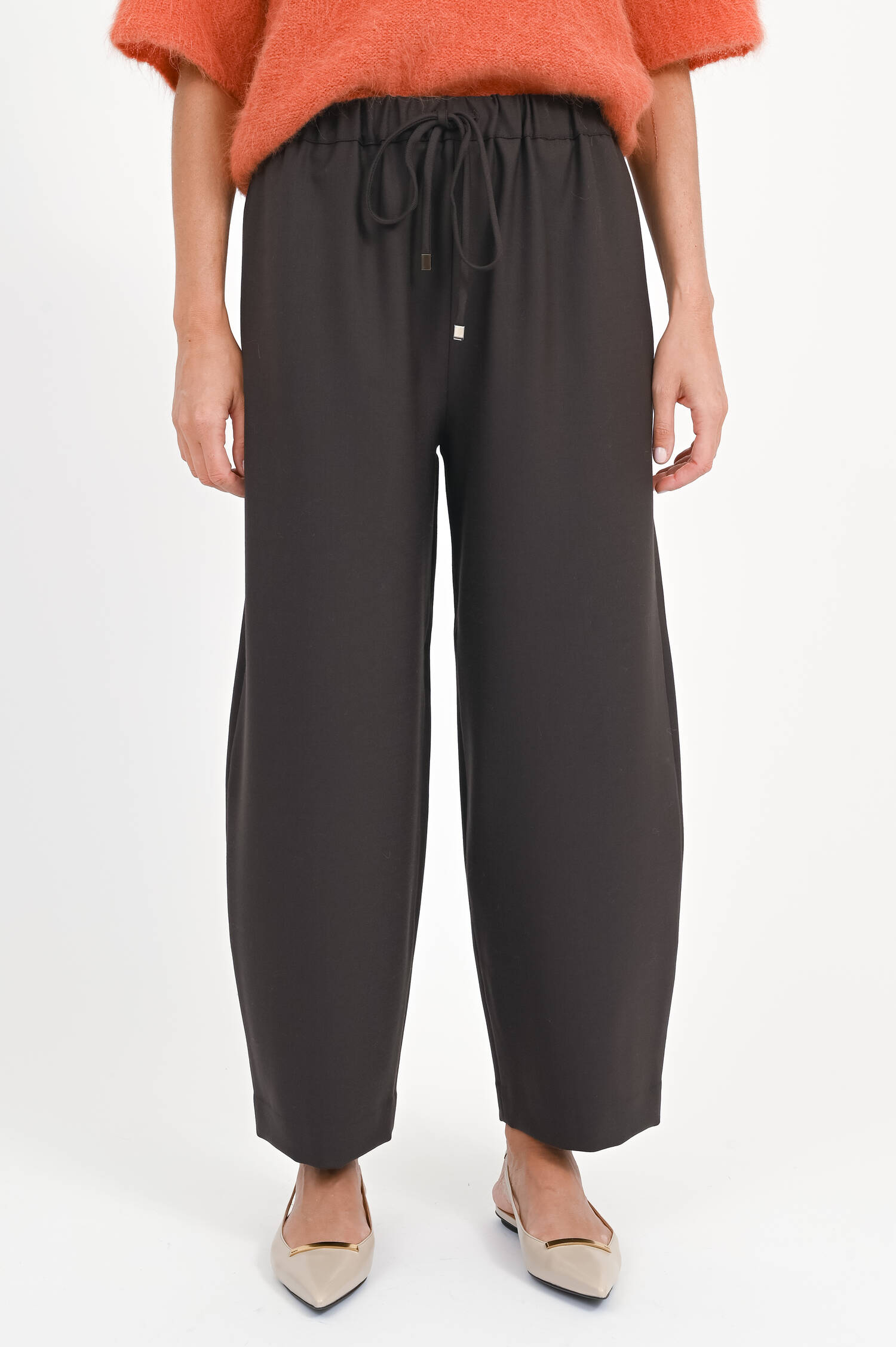 Ballonhose mit elastischem Bund in Chocolate