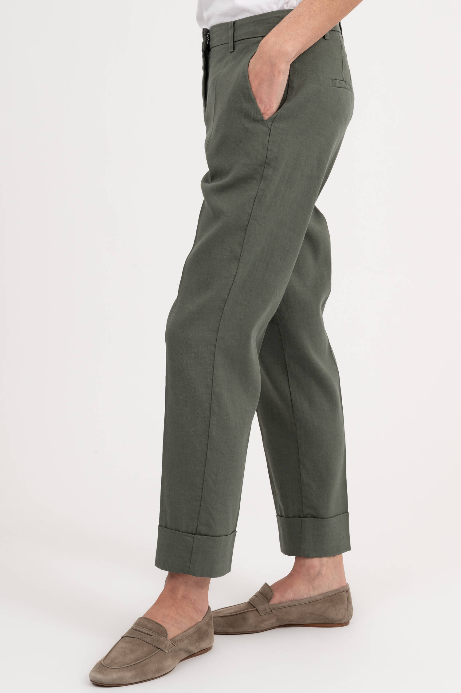 Leinenhose KRYSTAL in Khaki