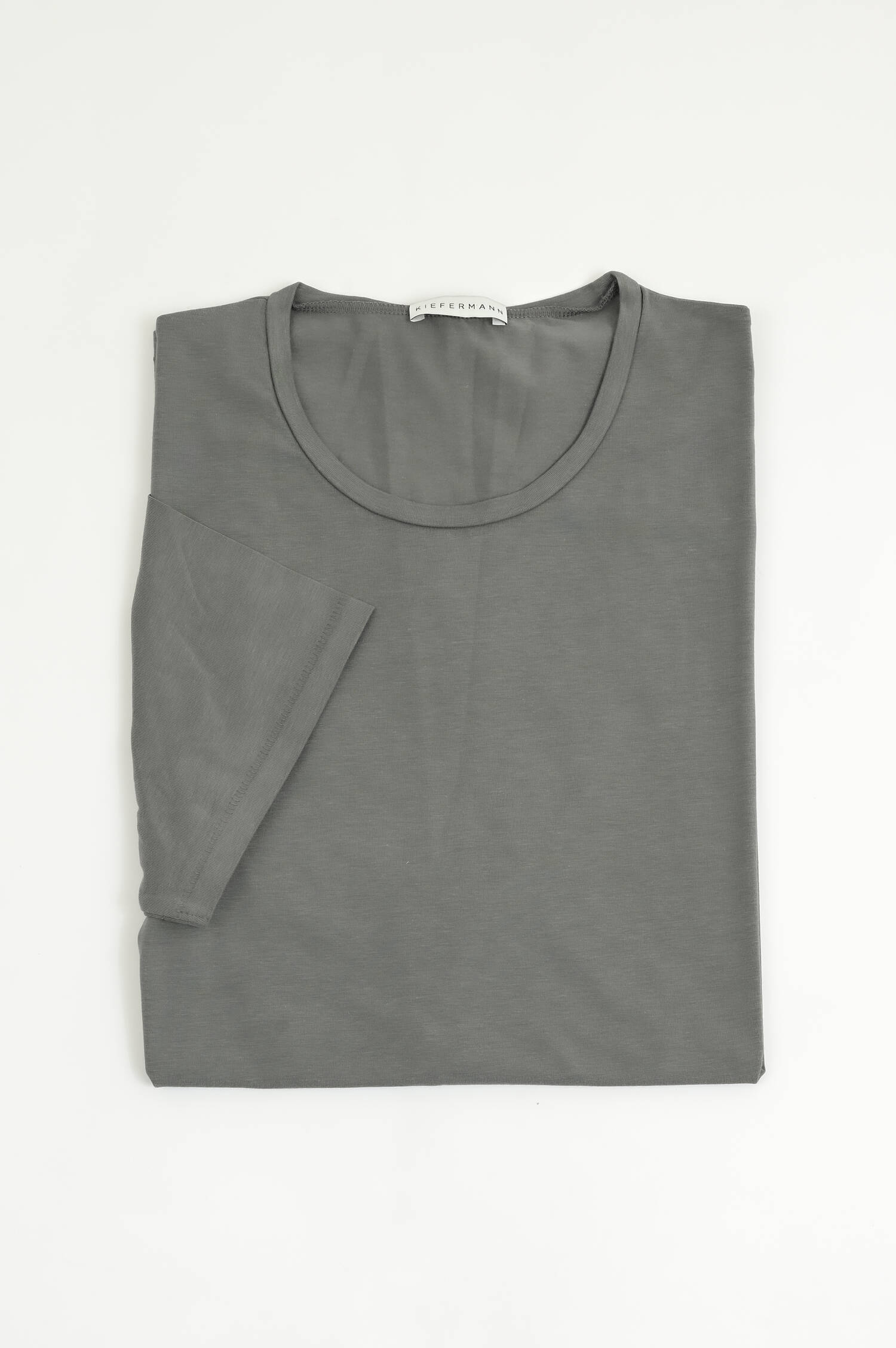 Kurzarm-Shirt HERO aus Baumwoll-Modal-Mix in Grau