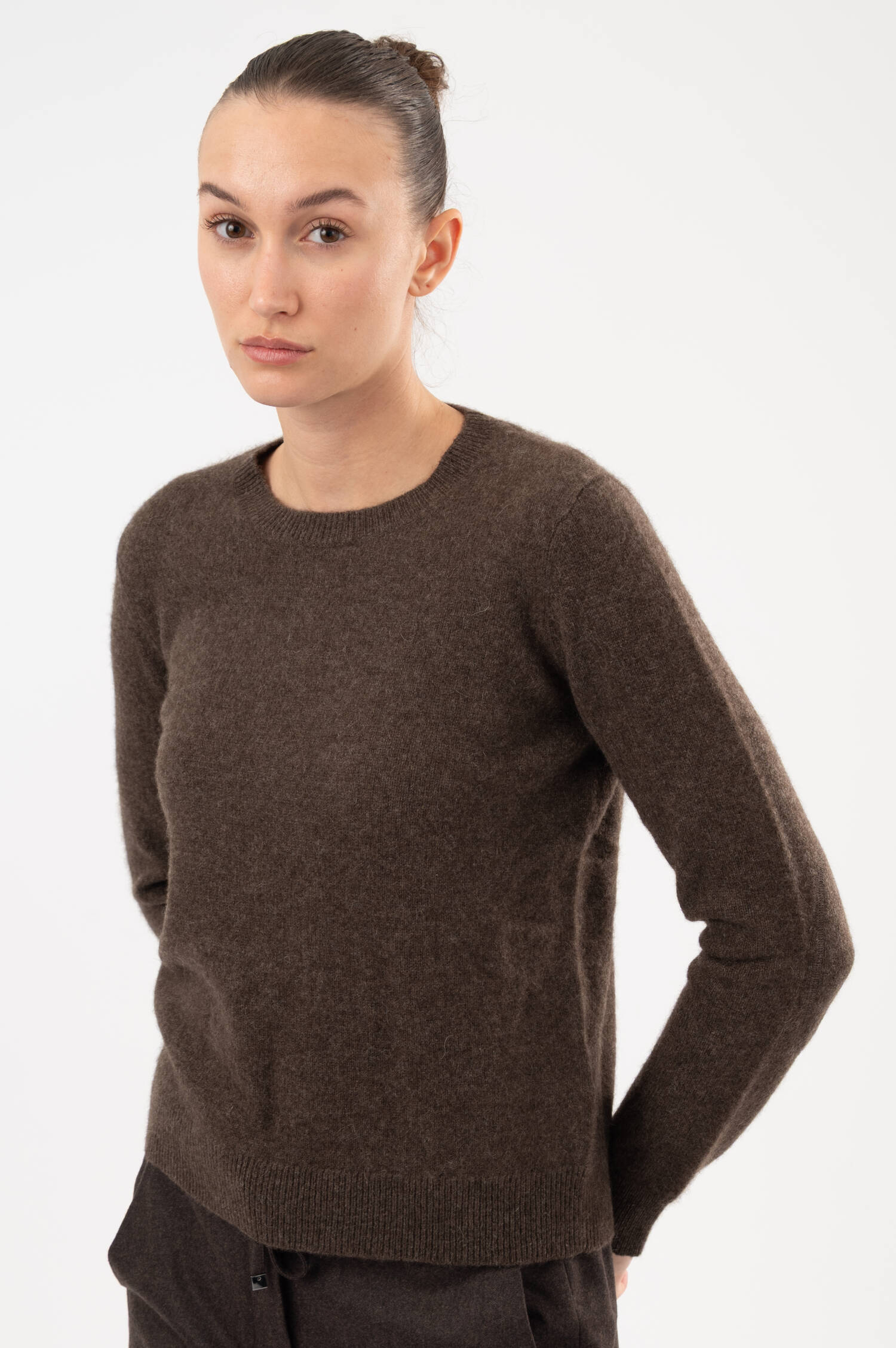 Yak-Pullover in Braun