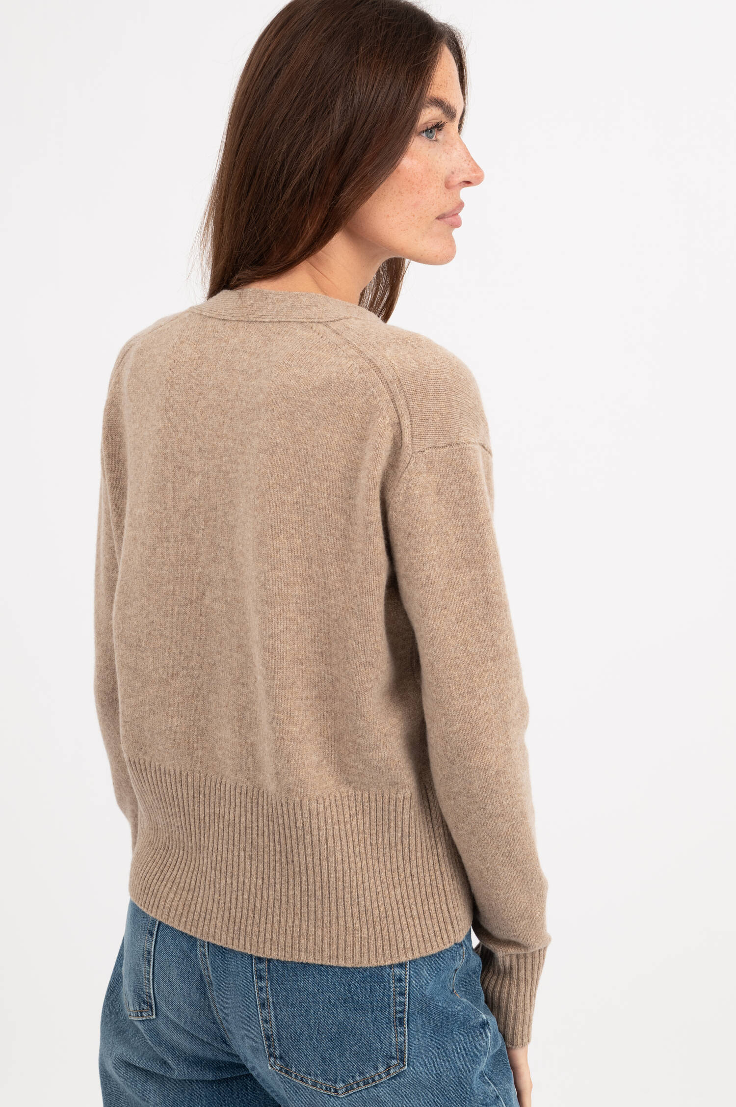 Cardigan aus Wolle in Beige Cardigan aus Wolle in Beige