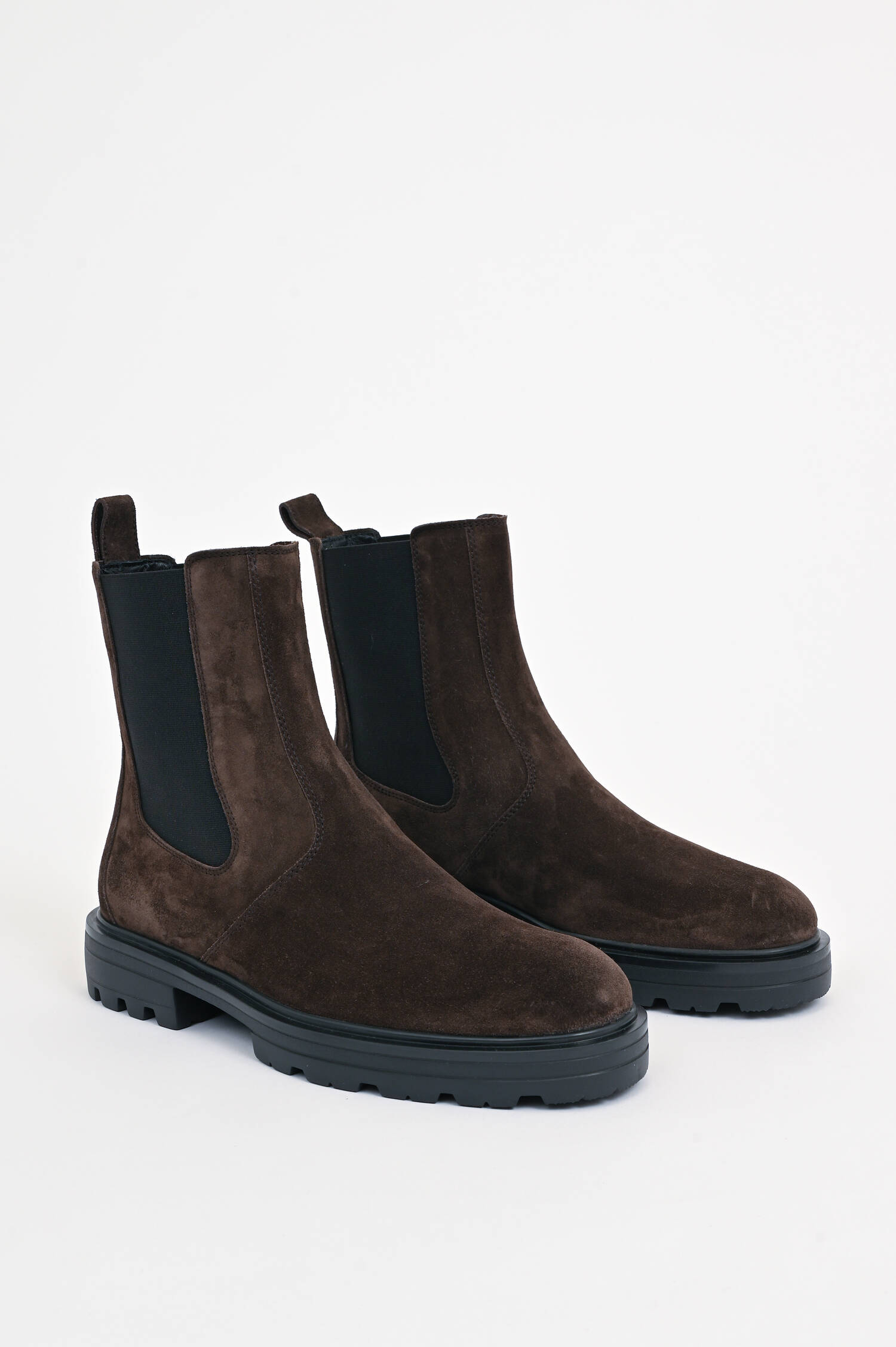 Chelsea-Boot H673 aus Veloursleder in Braun