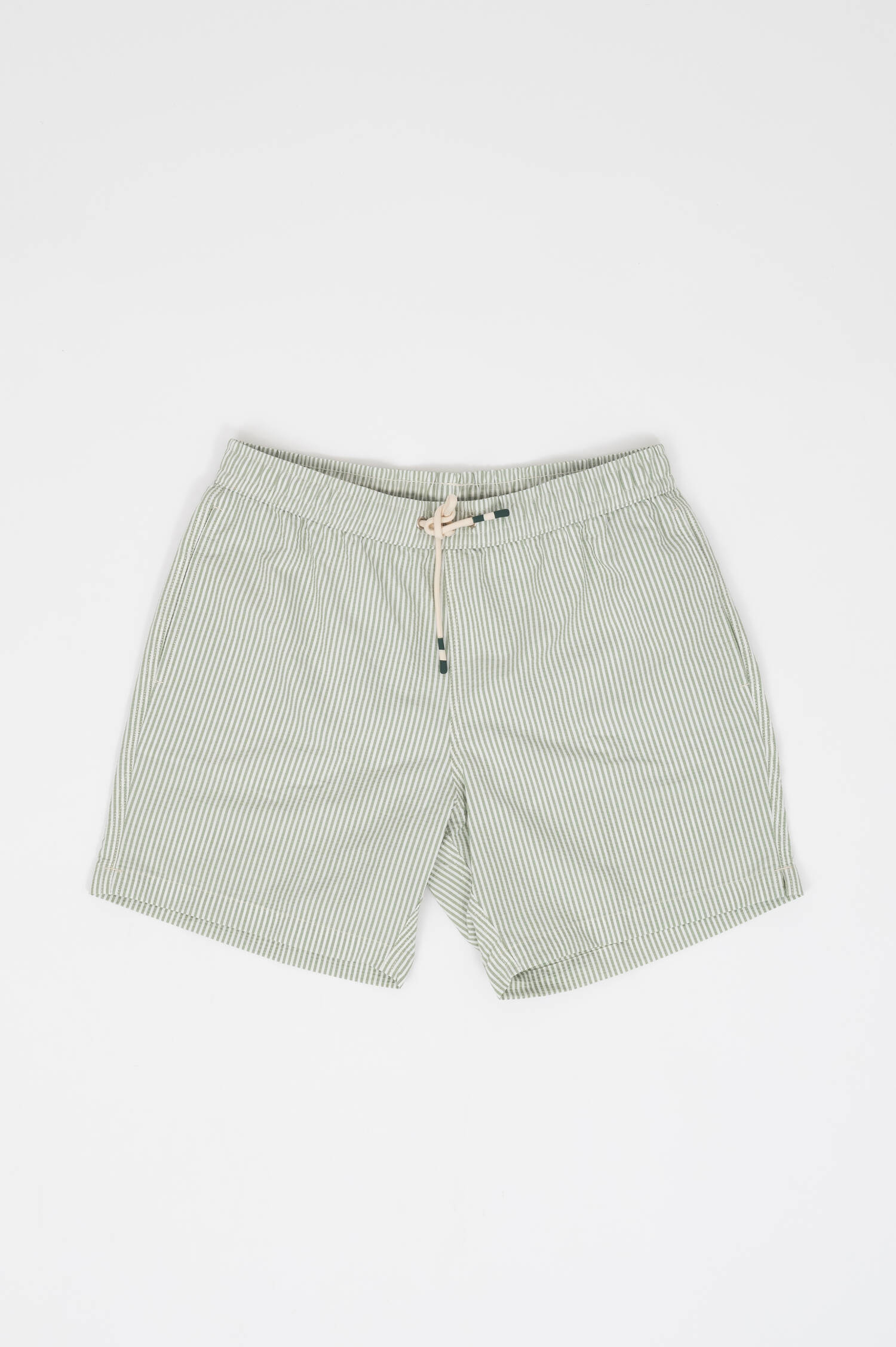 Badehose in Grün/Weiß gestreift