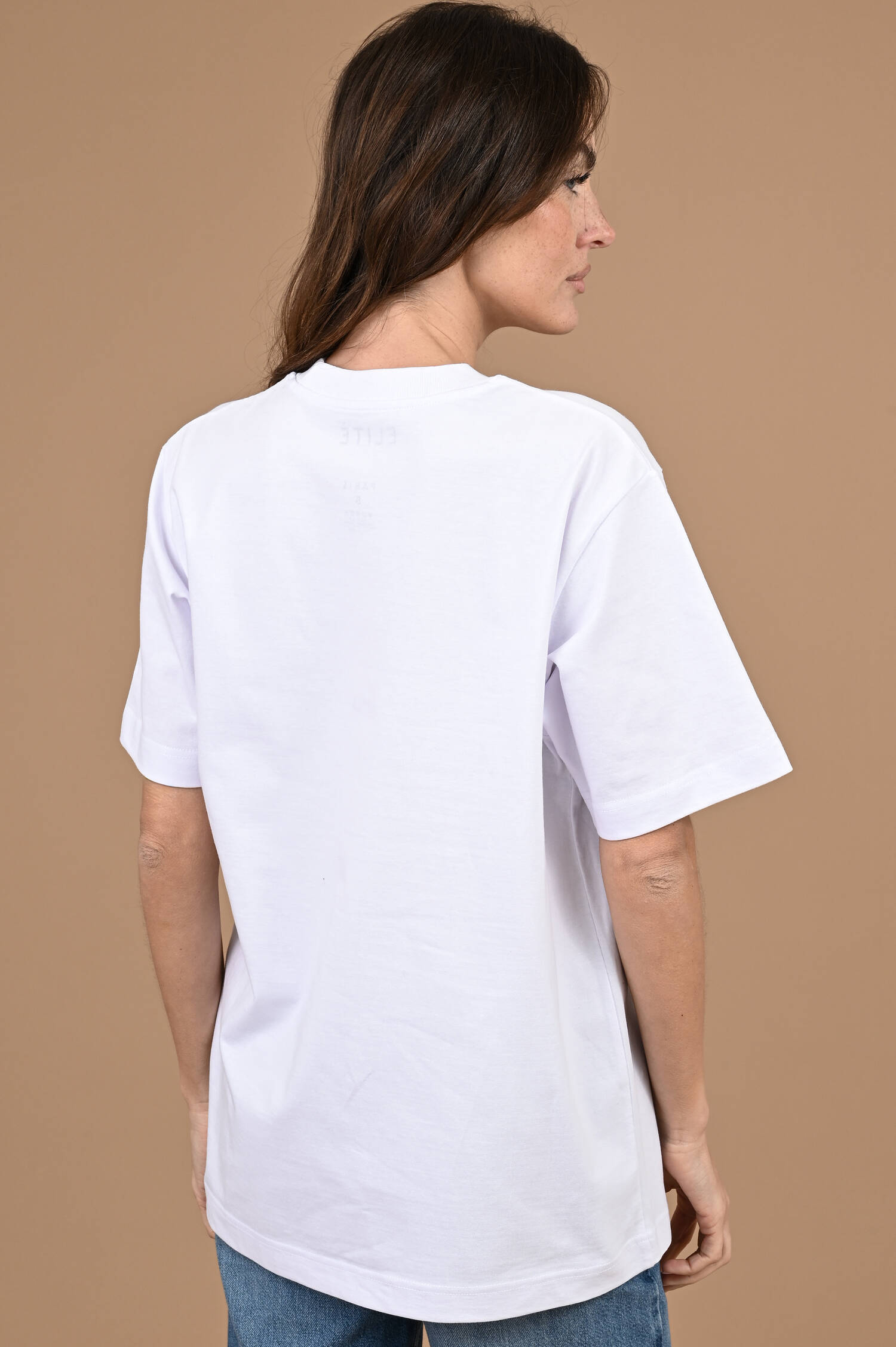 T-Shirt mit Golden Hour Print in Weiß