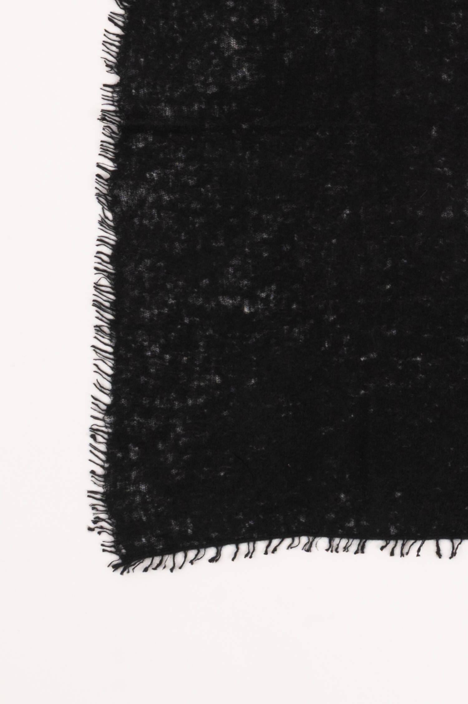 Doppelfädiger Cashmere Schal in Schwarz