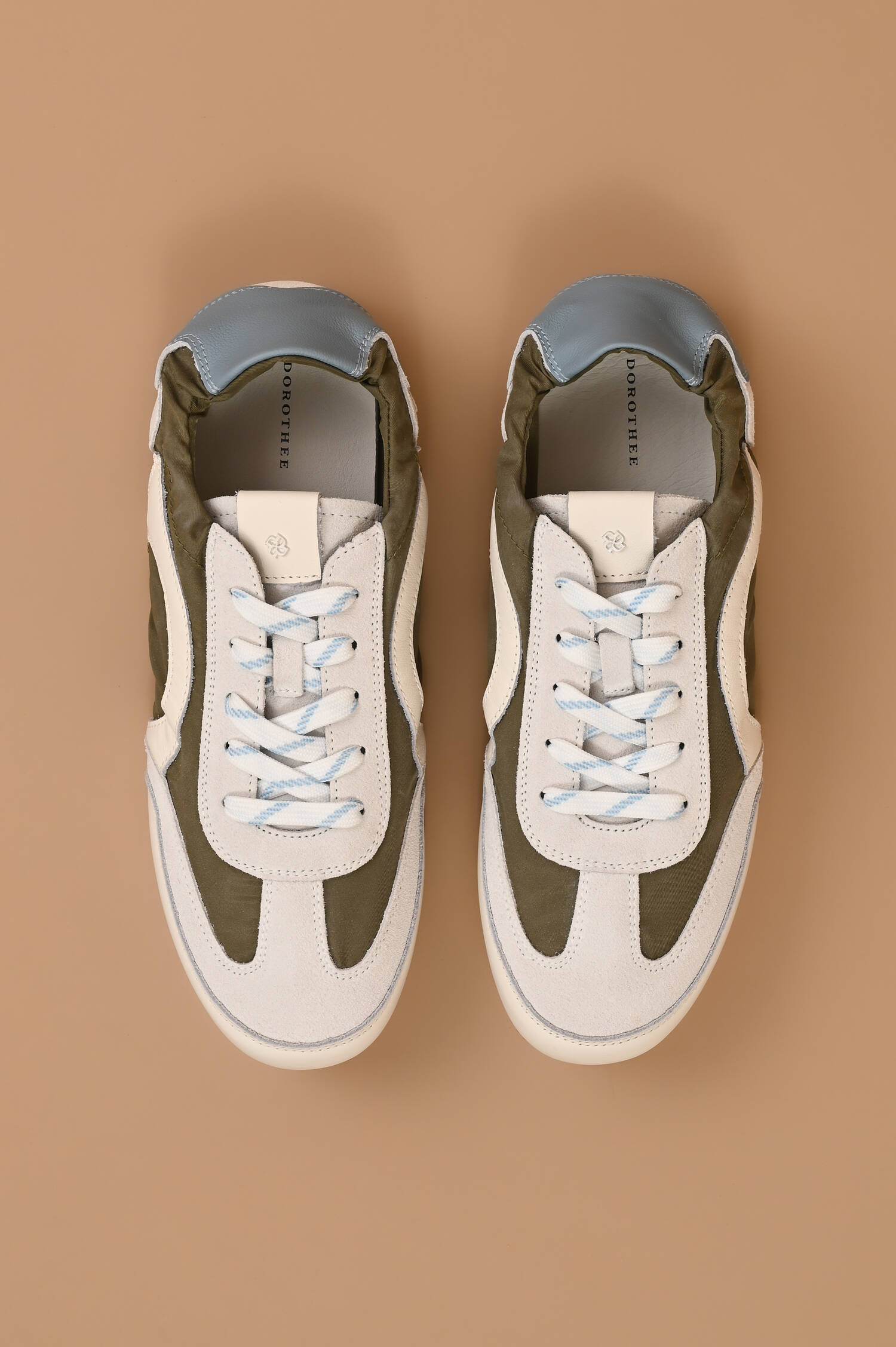 Sneaker SPORTY SOFTNESS in Khaki/Blau/Weiß