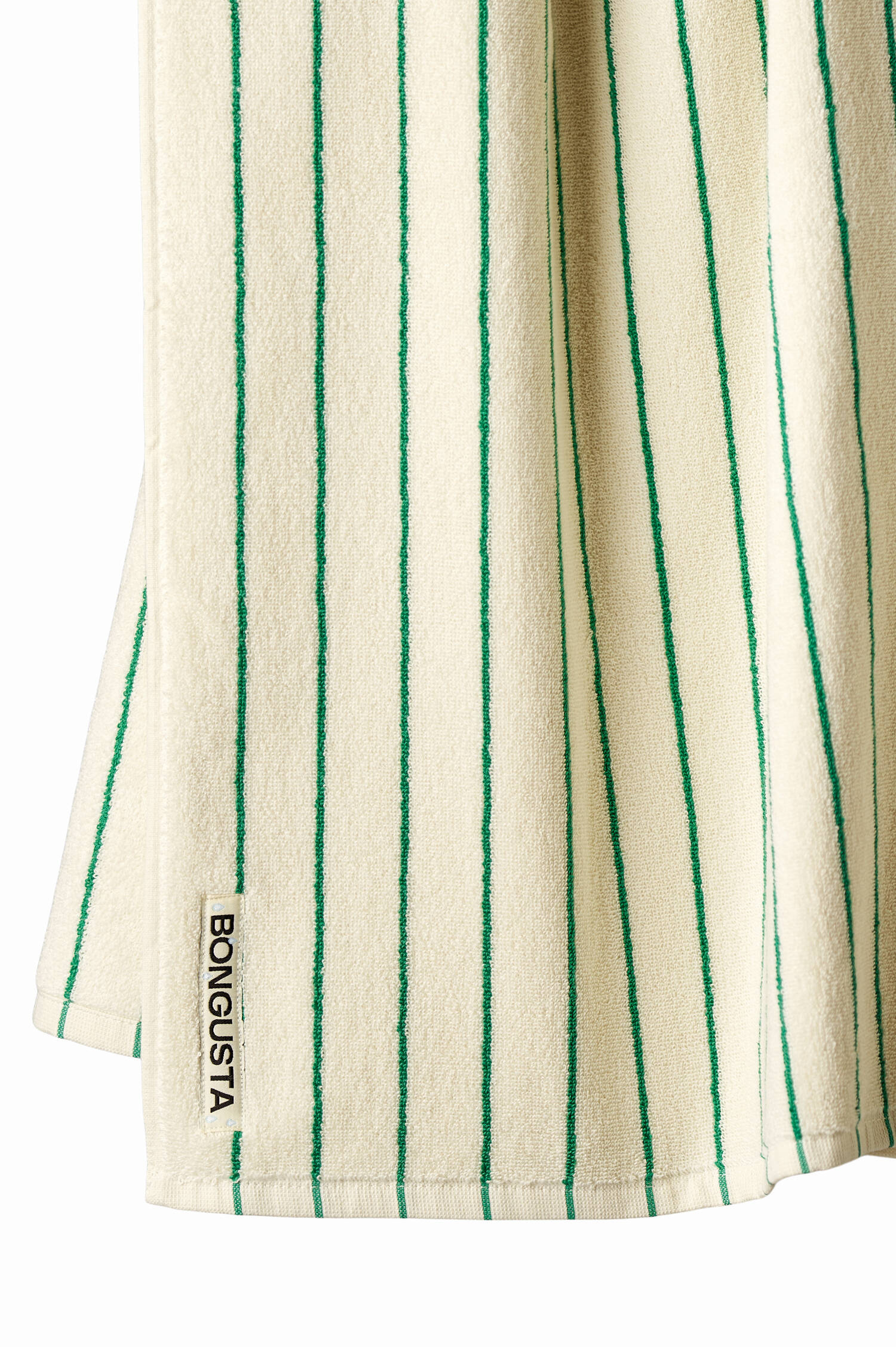 Großes Frotteehandtuch NARAM in Natur/Grün Großes Frotteehandtuch NARAM in Natur/Grün