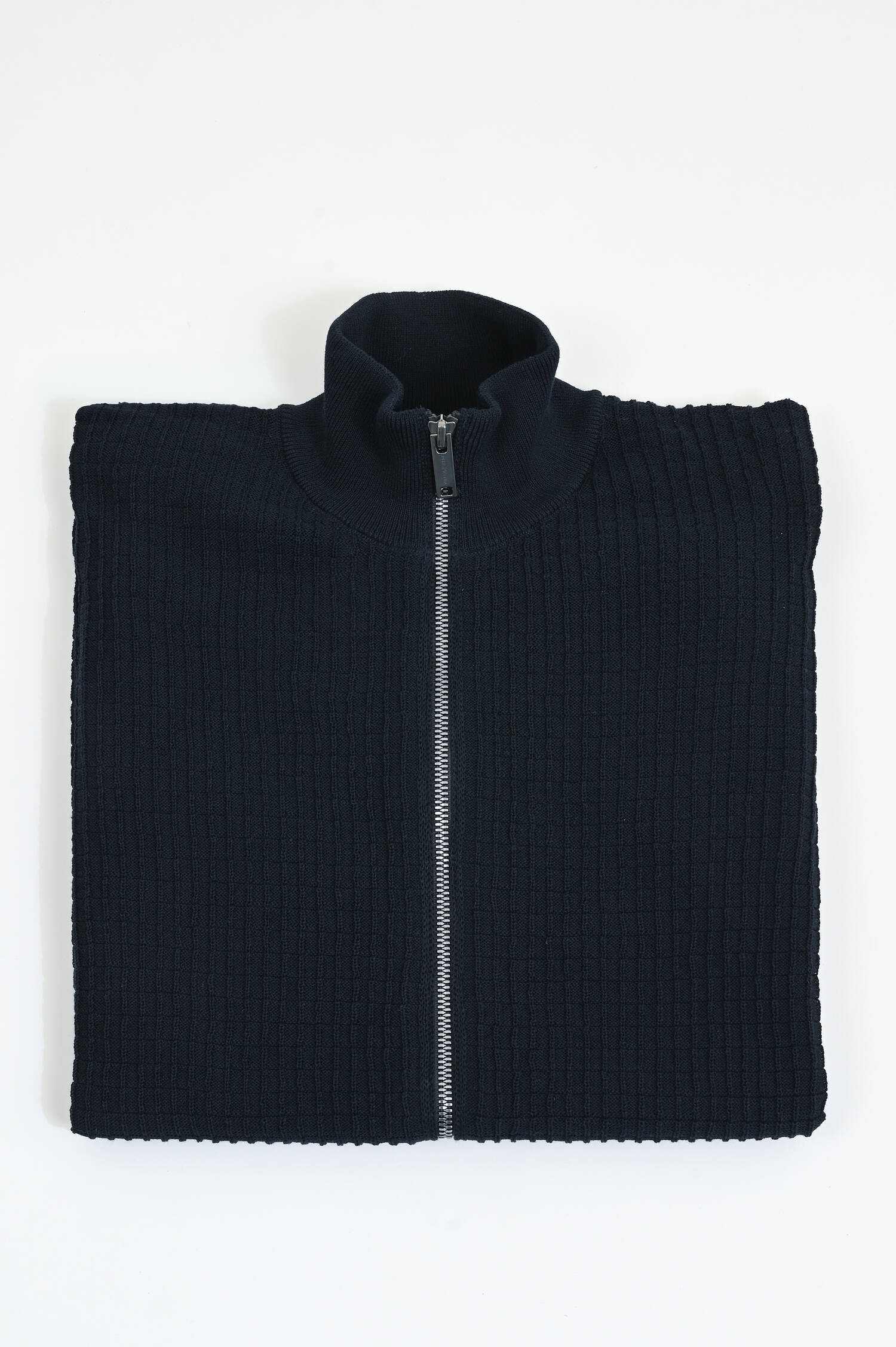 Strickjacke mit Struktur in Navy