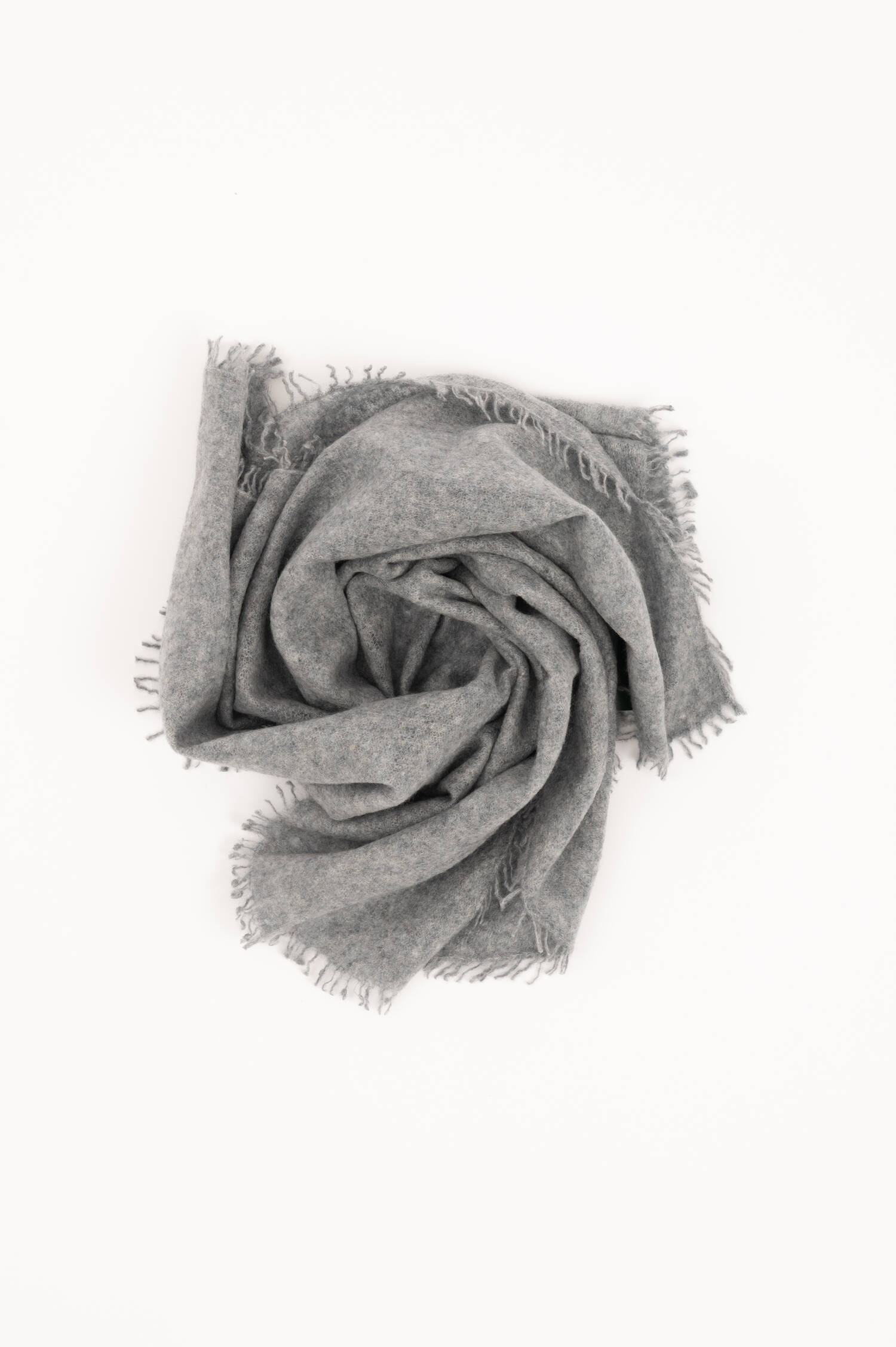 Doppelfädiger Cashmere Schal in Grau meliert