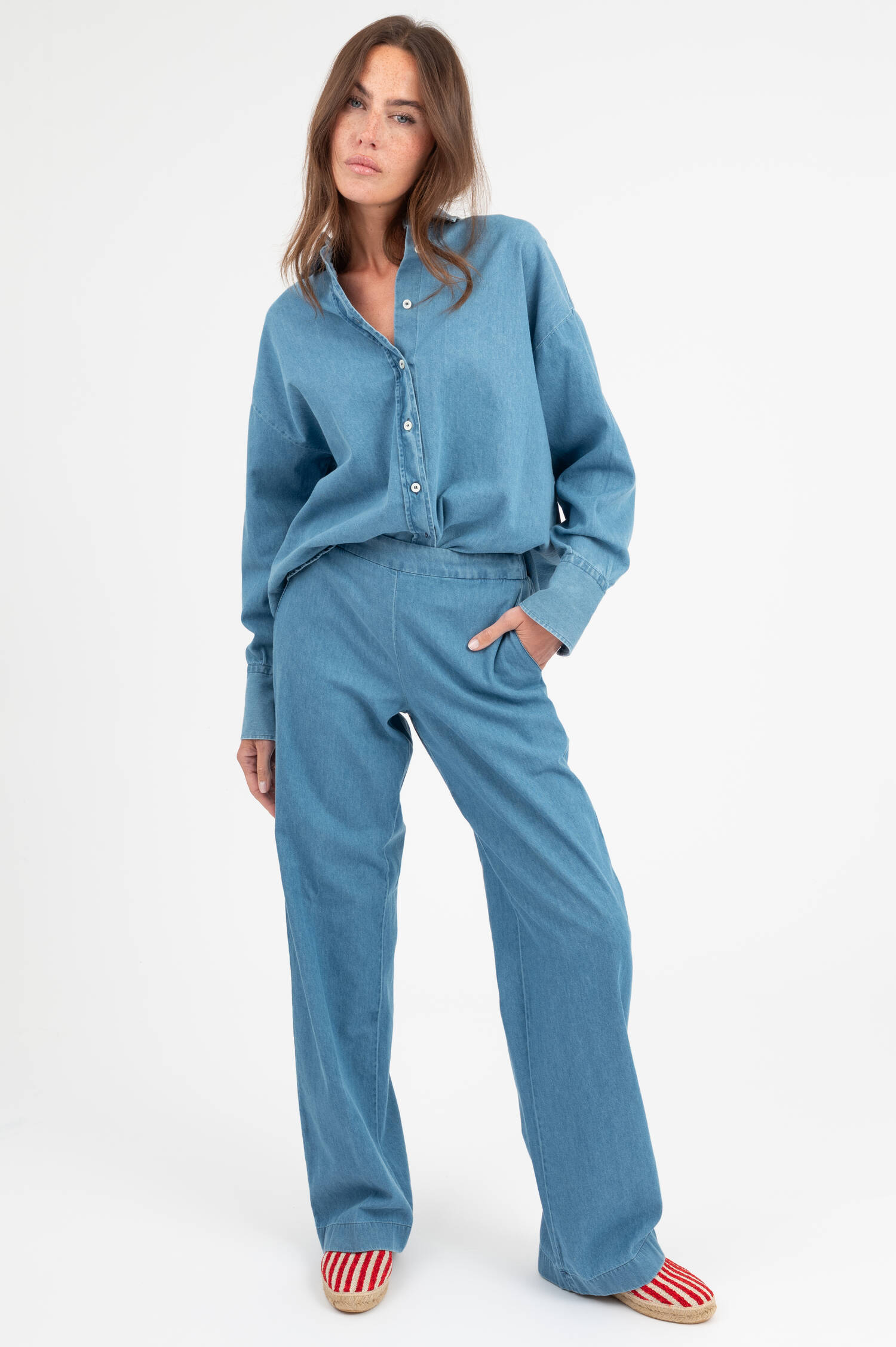 Denimhose in Mittelblau