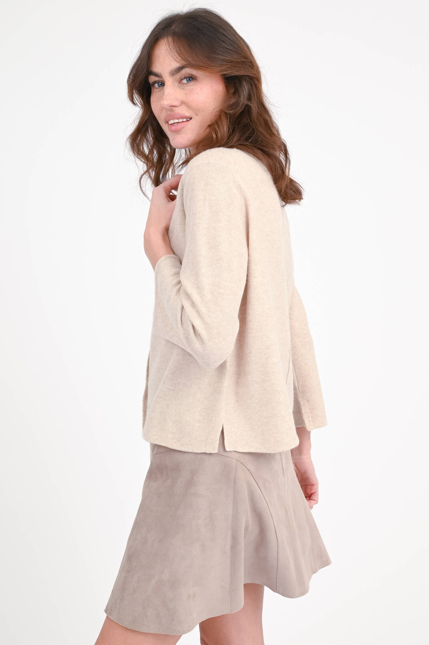 Cardigan aus Cashmere in Beige