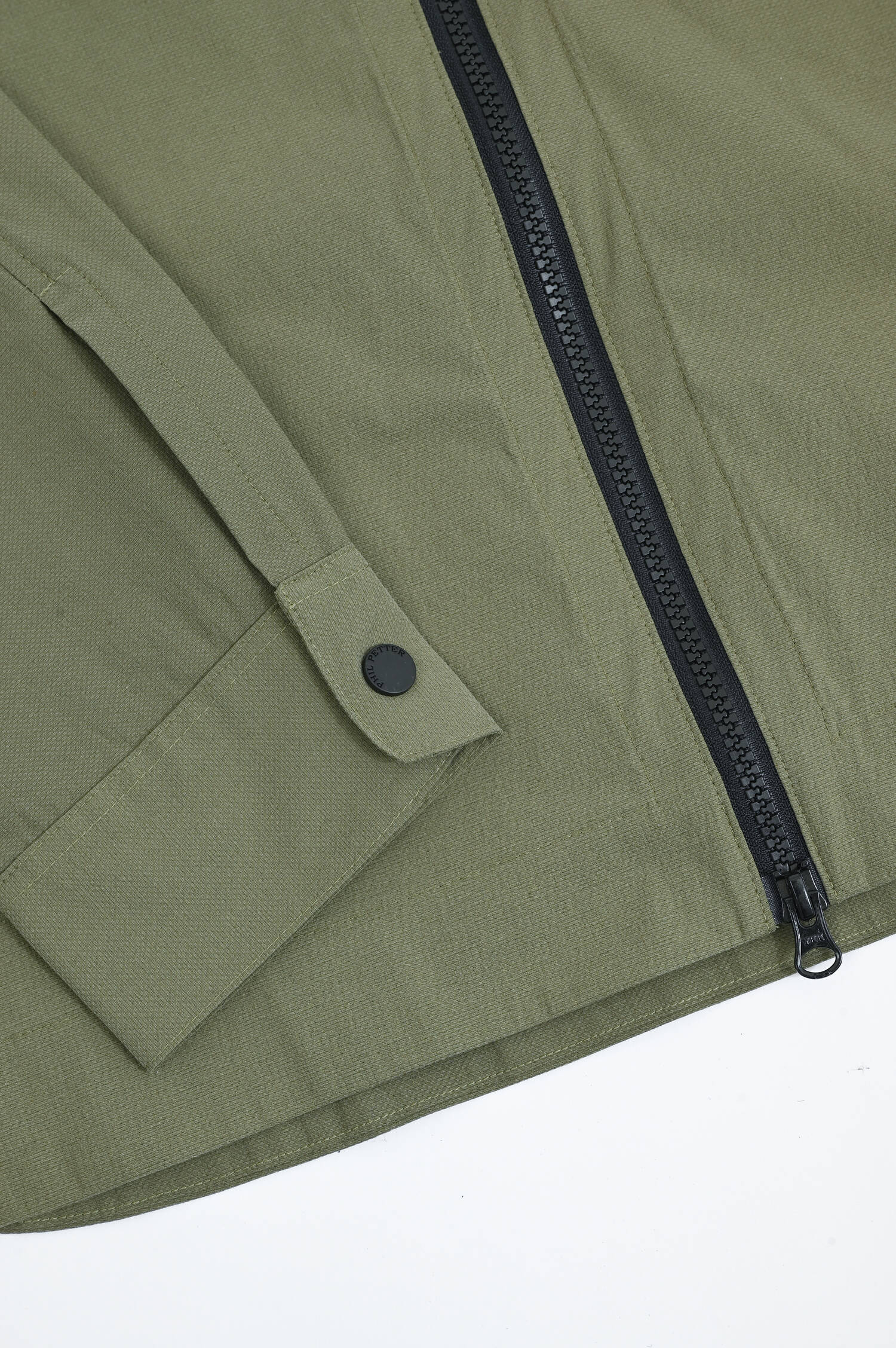 Leichte Zipp-Jacke in Khaki