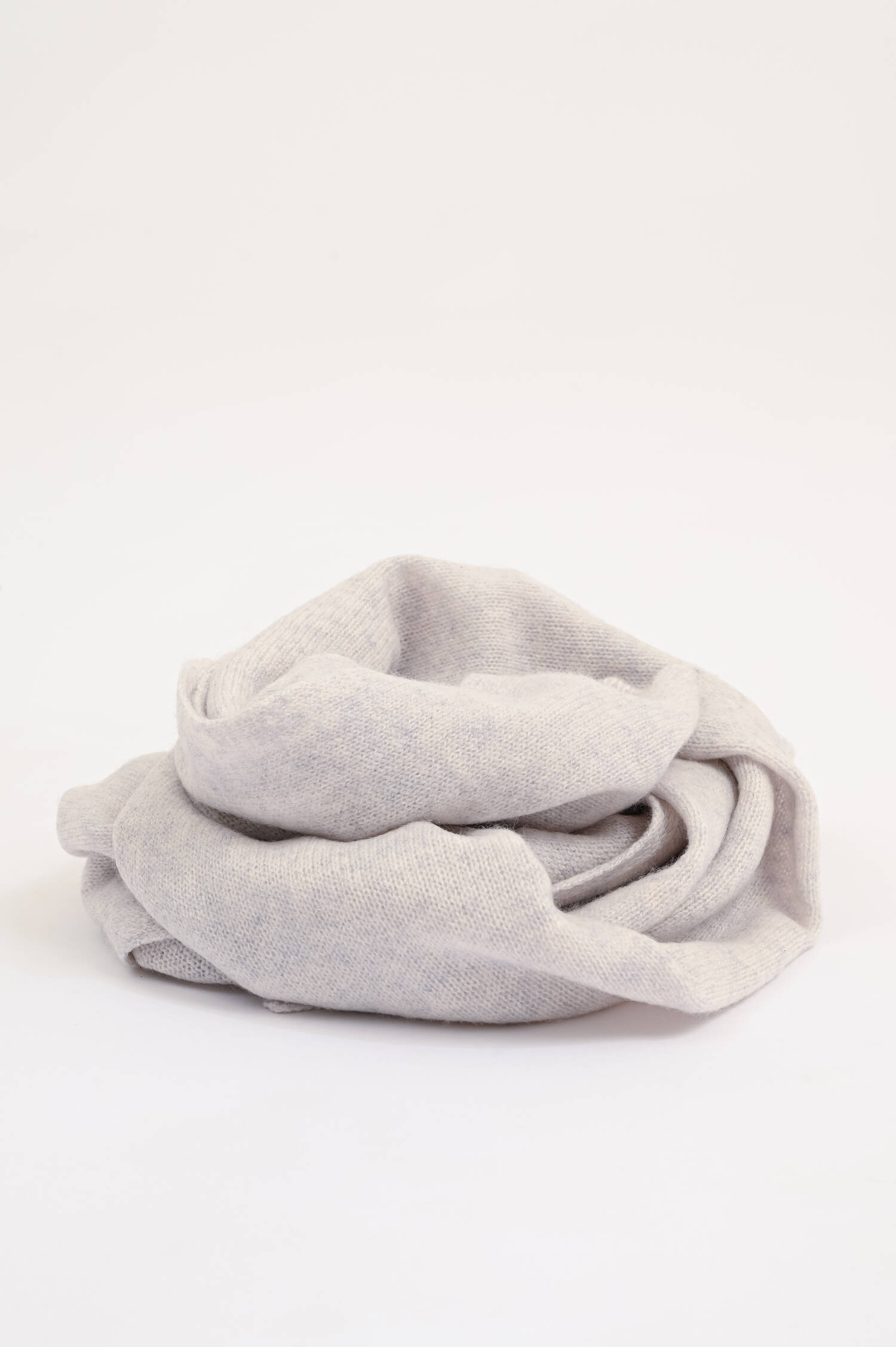 Cashmere-Schal in Hellgrau meliert