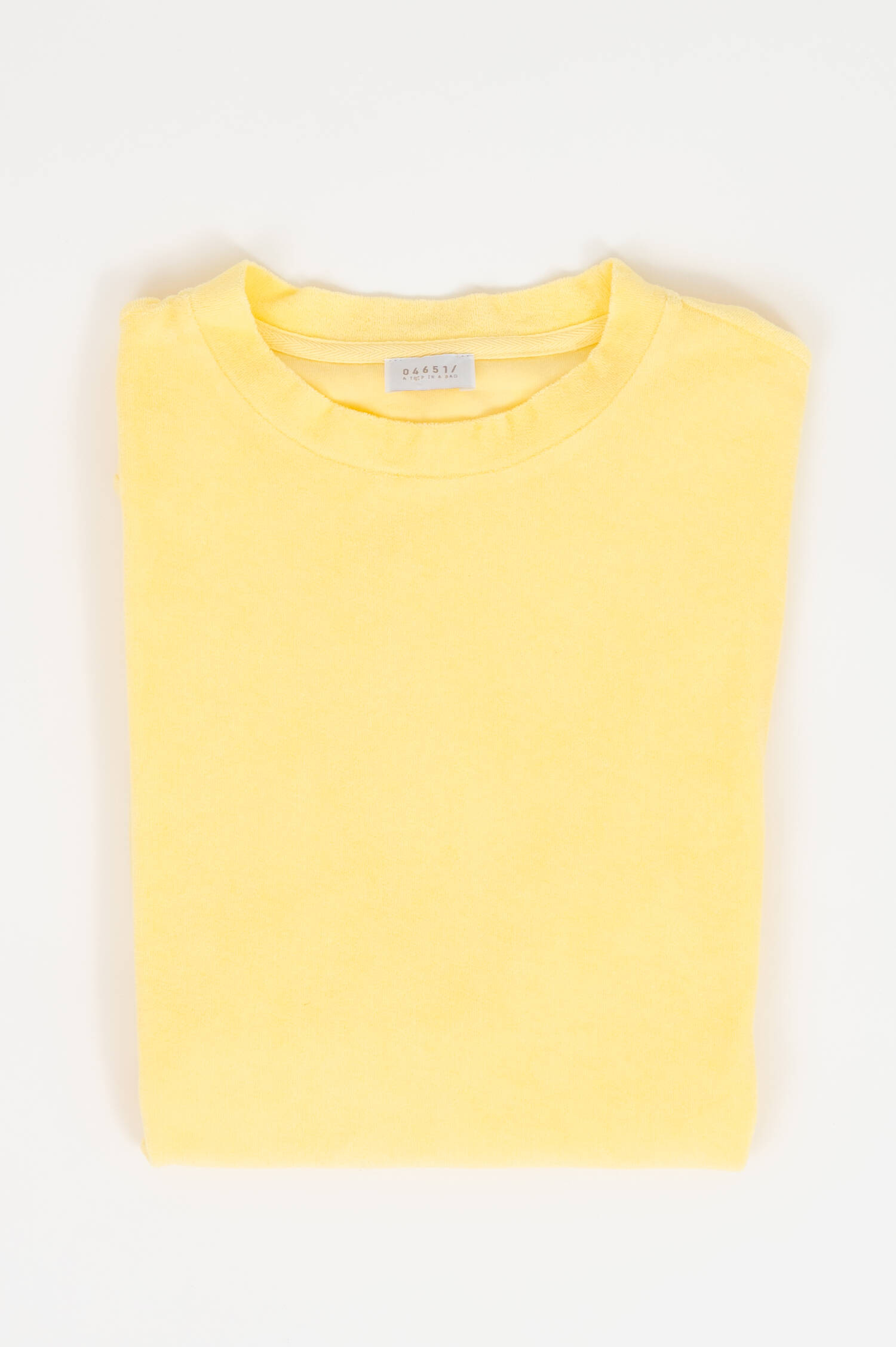 Frottee T-Shirt TERRY TEE in Hellgelb Frottee T-Shirt TERRY TEE in Hellgelb