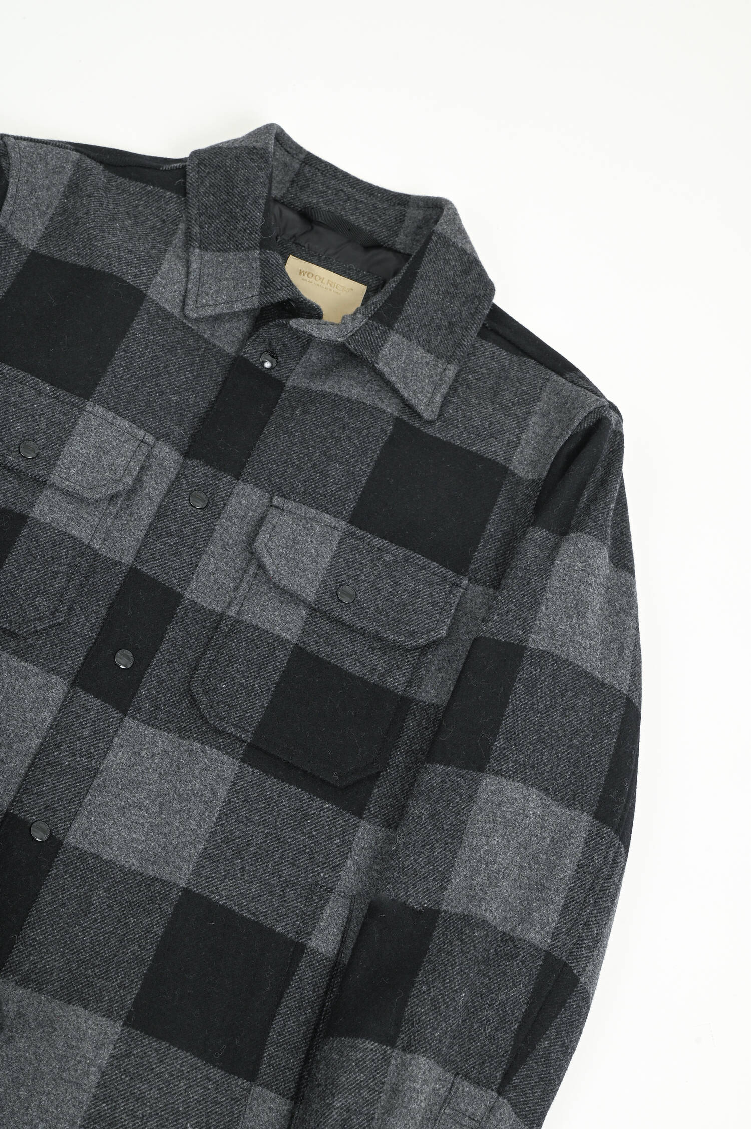 Wattierte Karojacke in Grau